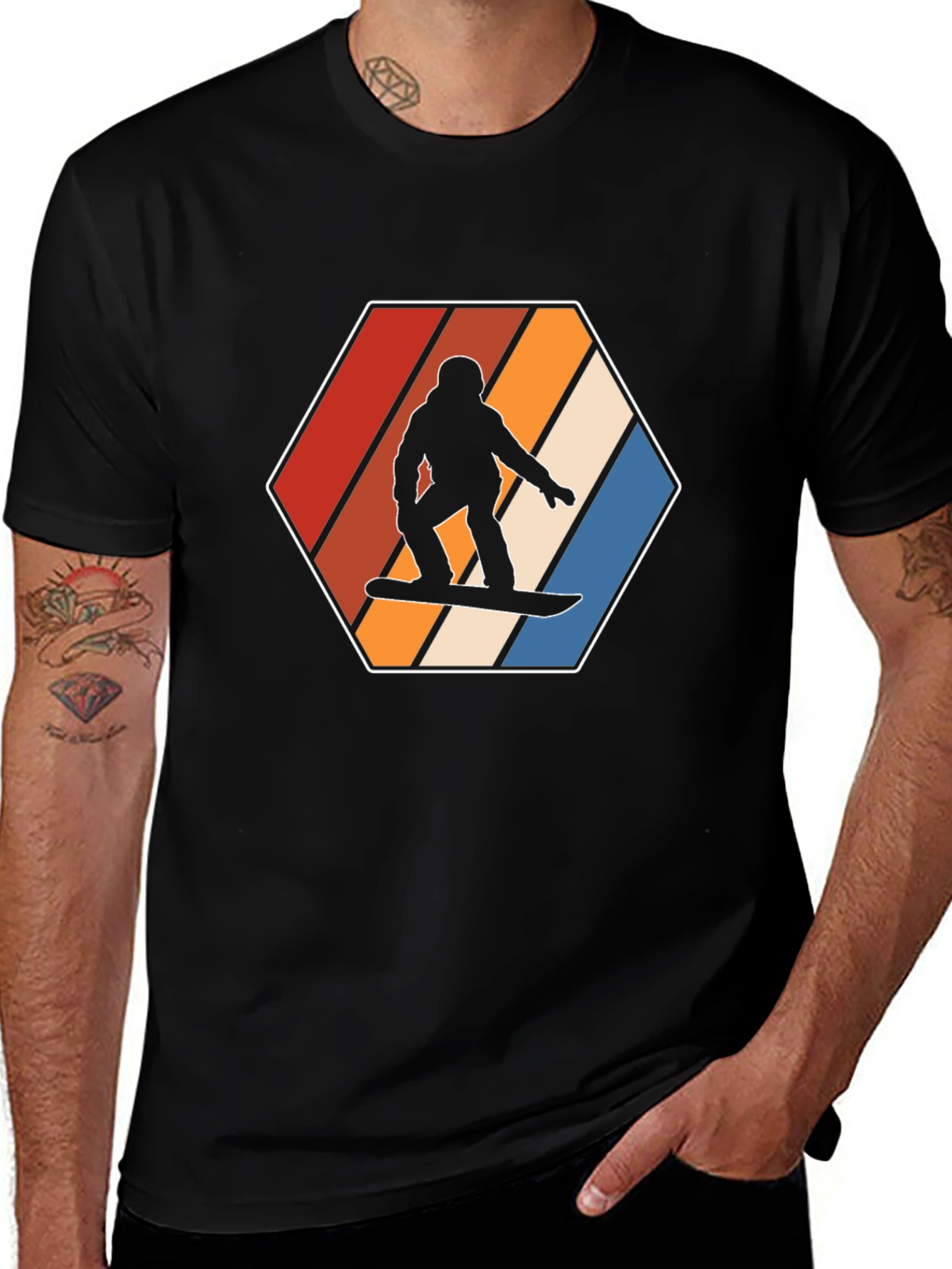 Variant 11 of Retro Snowboarder T-Shirt - Vintage Style Design