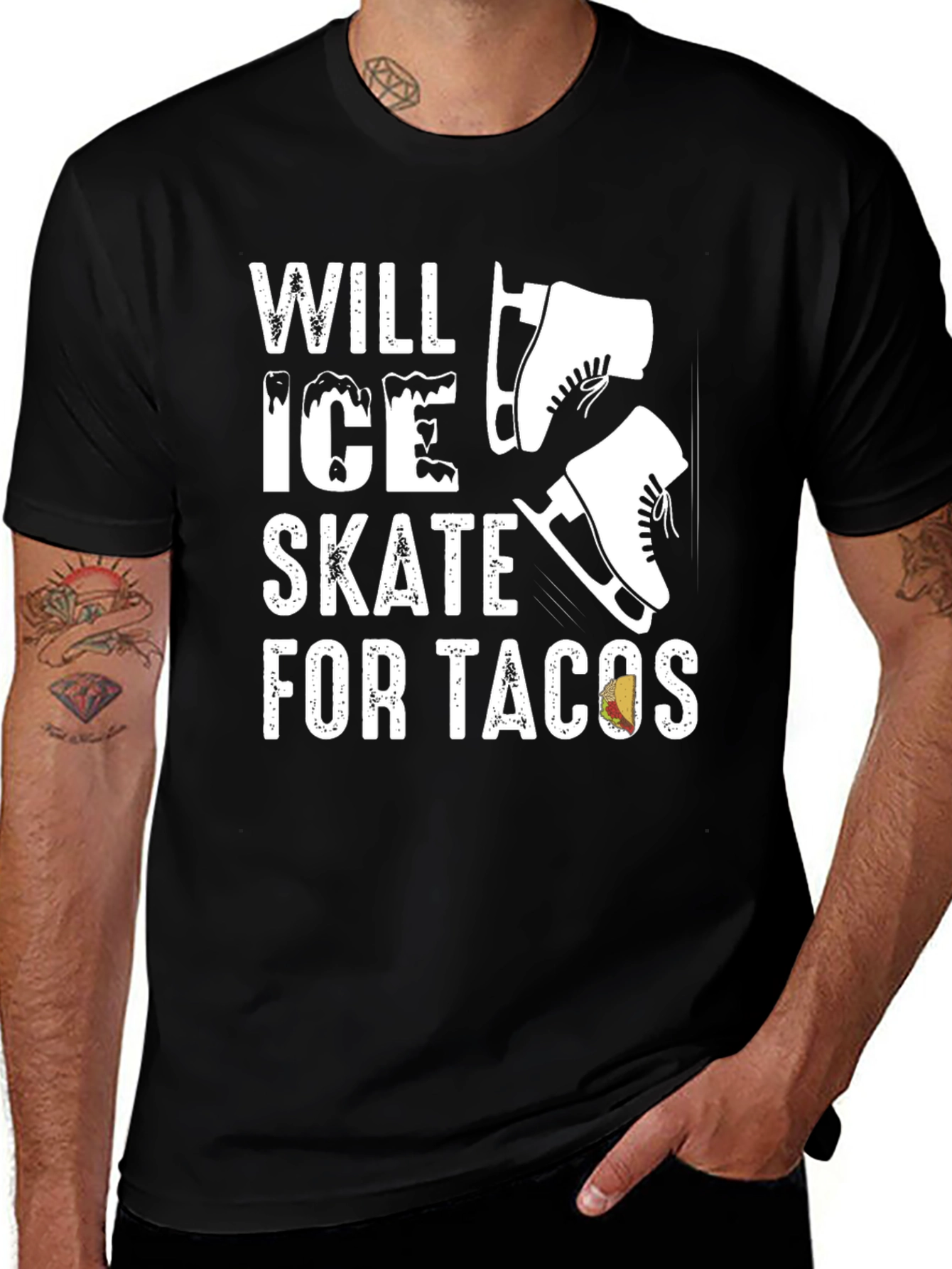 Variant 4 of Will Ice Skate for Tacos T-Shirt