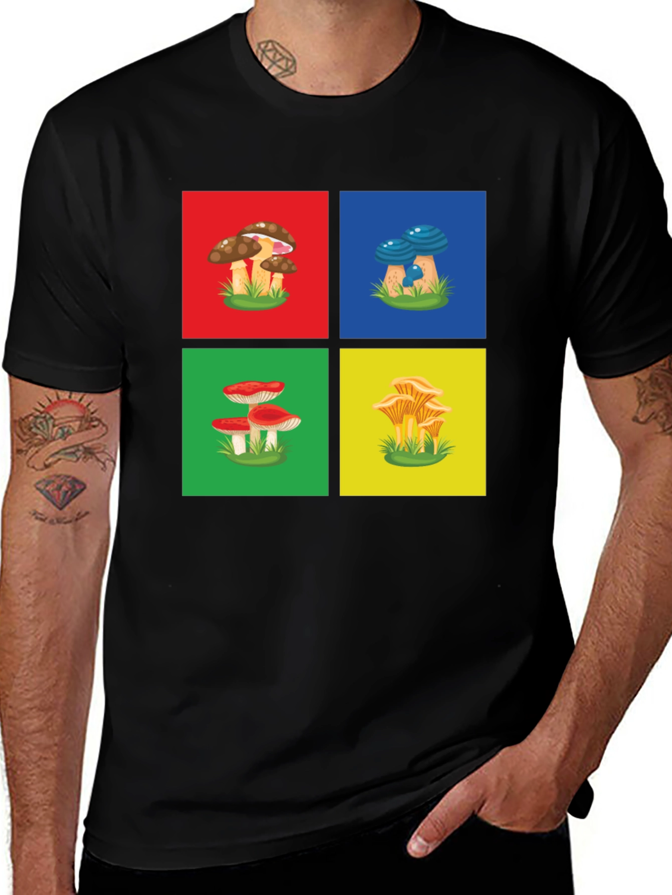 Variant 24 of Mushroom Art Graphic T-Shirt - Funky Nature Tee