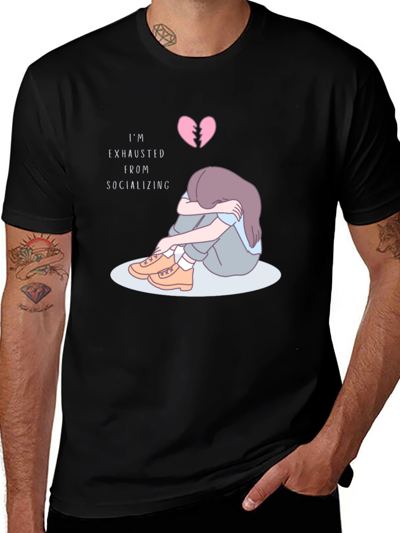 I'm Exhausted From Socializing Graphic T-Shirt