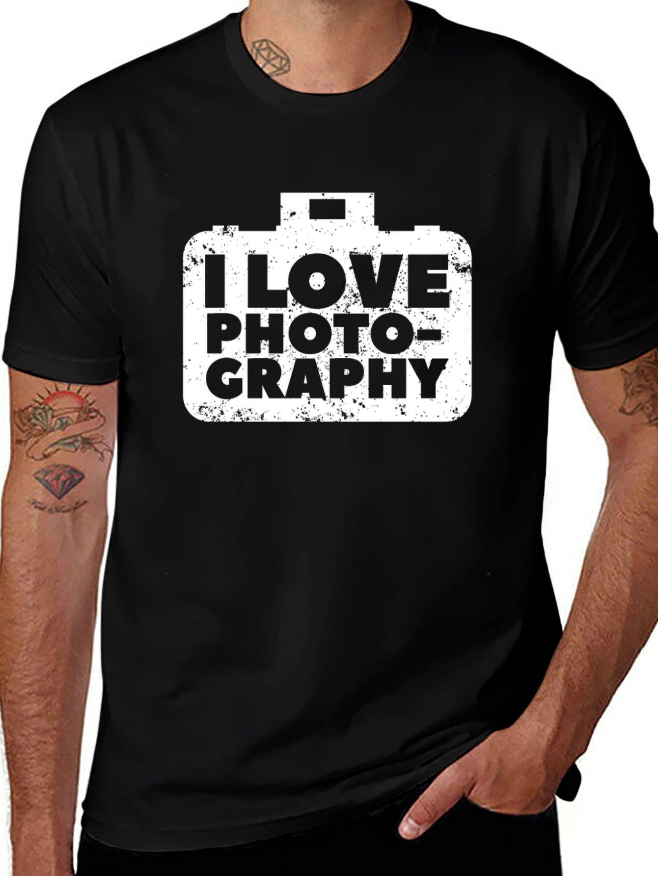 Variant 9 of I Love Photography T-Shirt - Camera Graphic Tee