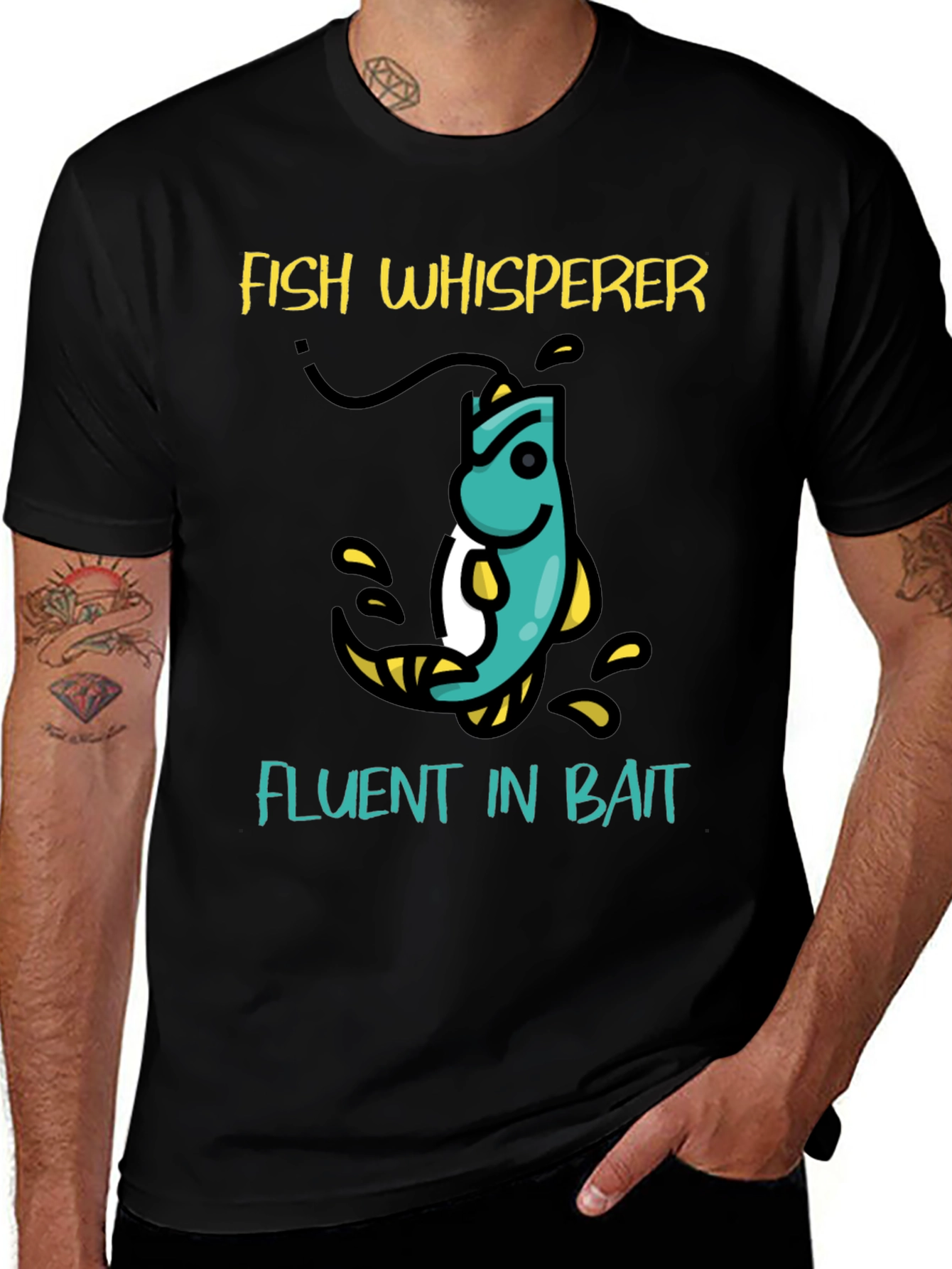 Variant 14 of Fish Whisperer Funny Fishing T-Shirt