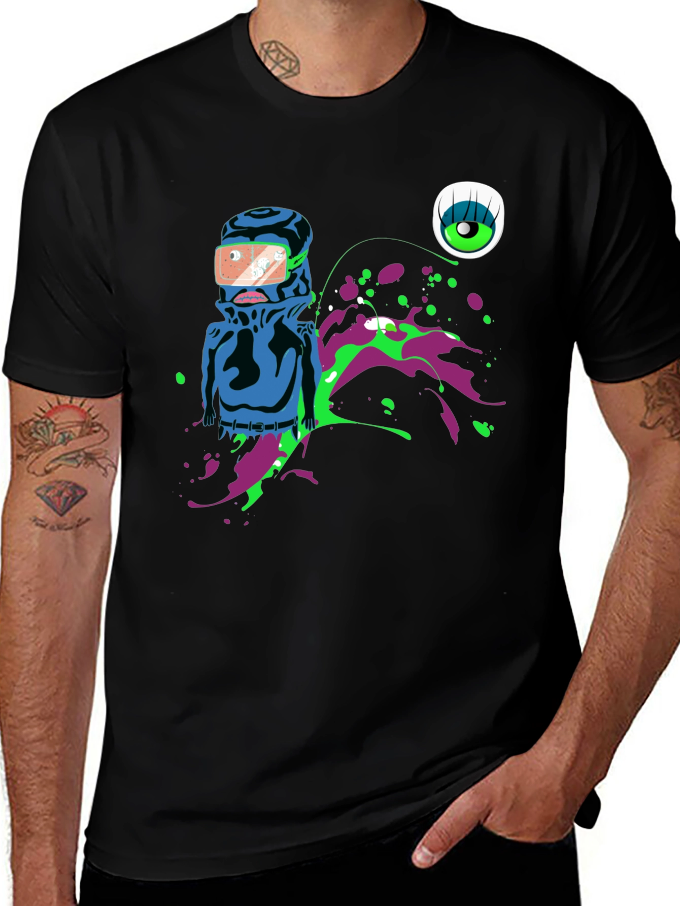 Variant 23 of Abstract Graphic Print Men's T-Shirt