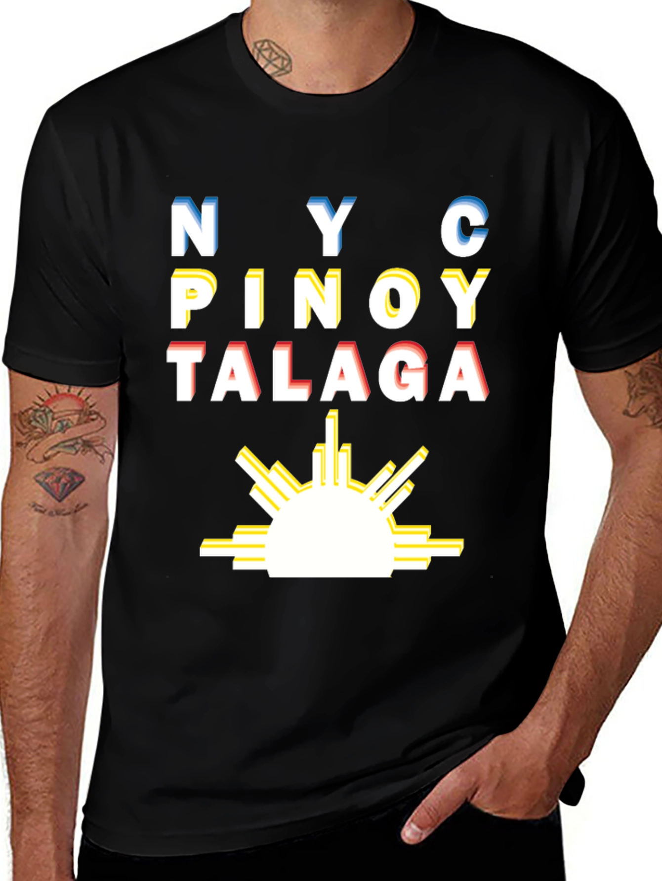 Variant 5 of NYC Pinoy Talaga T-Shirt: Filipino Pride Tee