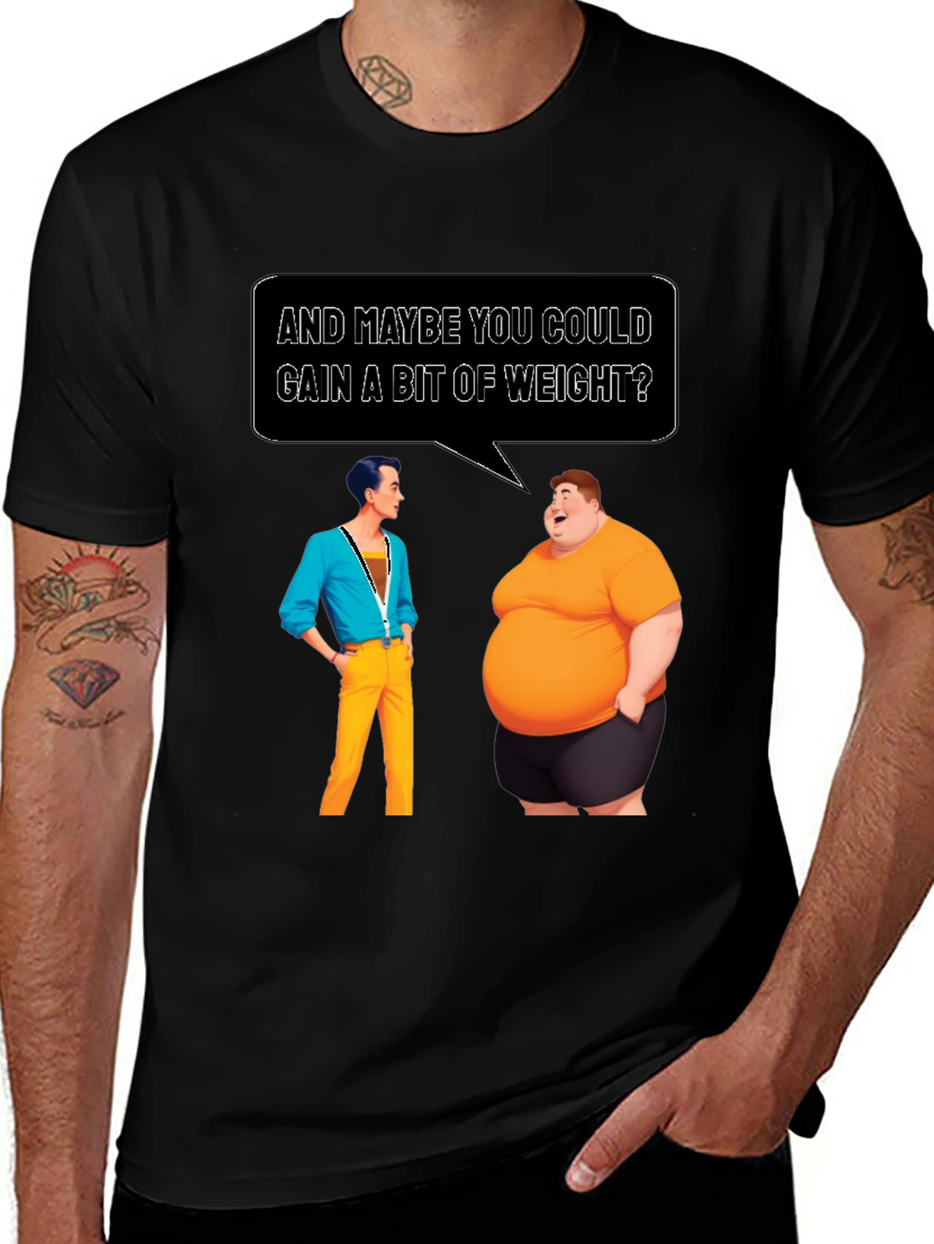 Variant 18 of Humorous Weight Gain T-Shirt - Funny Graphic Tee