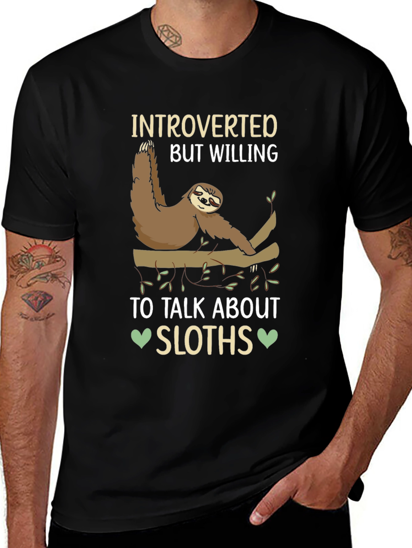 Variant 28 of Introverted But Willing To Talk About Sloths T-Shirt