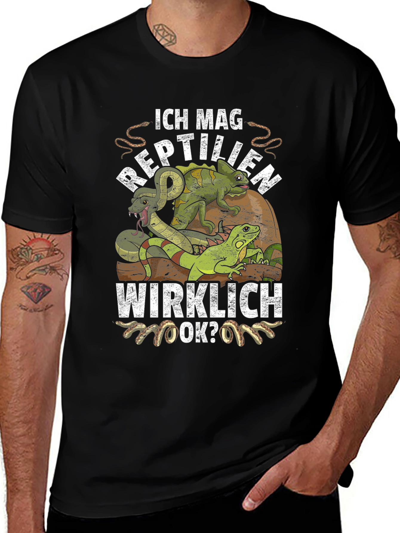 Variant 28 of Ich Mag Reptilien T-Shirt - Reptile Lover Tee