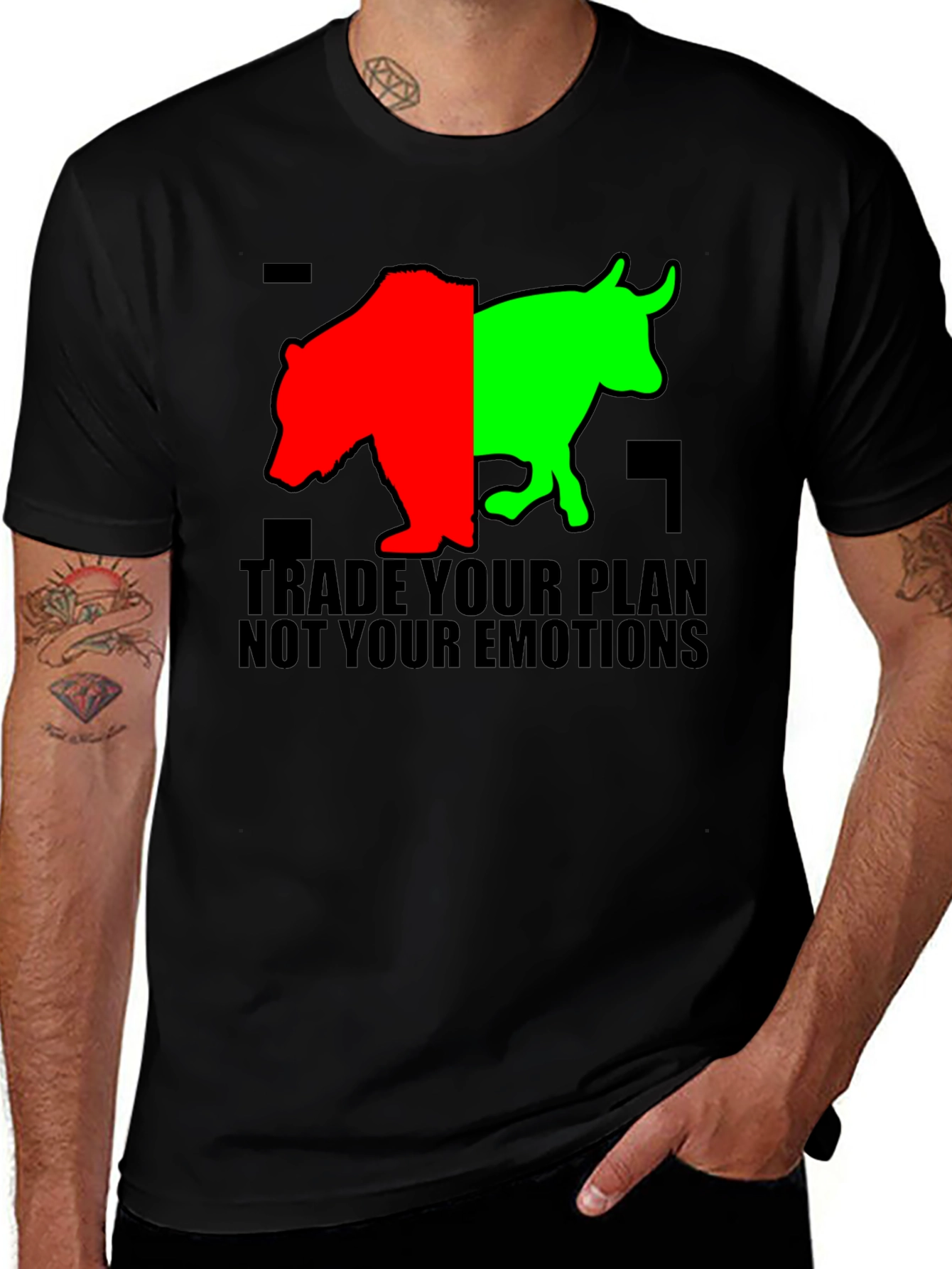 Variant 9 of Bull & Bear Trading T-Shirt - Stock Market Investor Tee