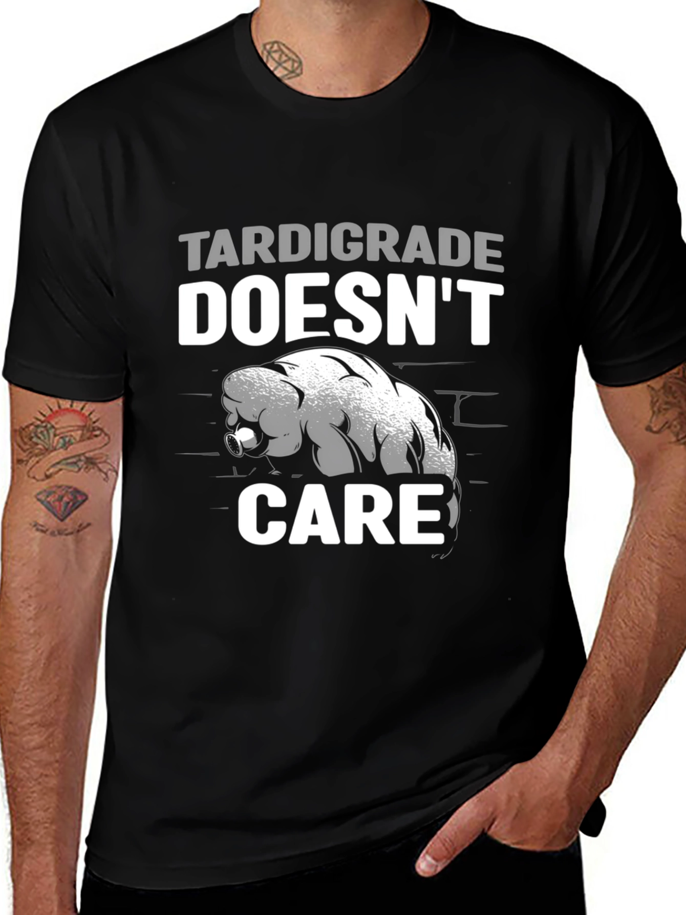 Variant 30 of Tardigrade Doesn't Care Black Graphic T-Shirt