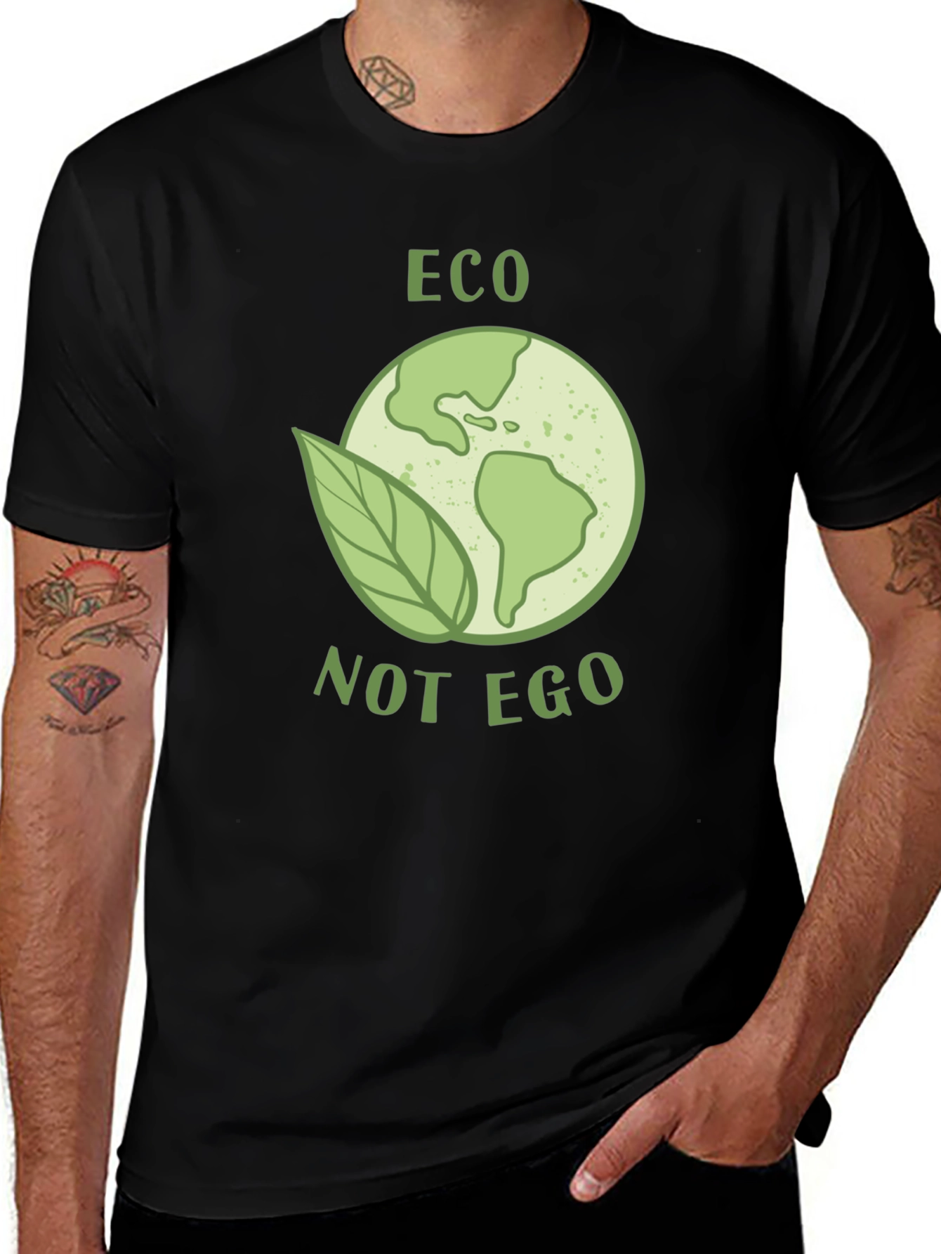 Eco Not Ego Graphic Tee - Earth Friendly T-Shirt