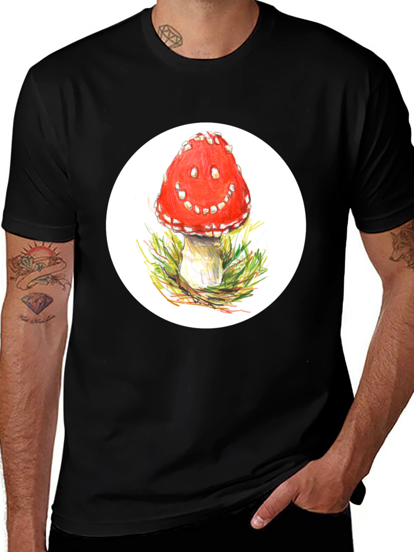 Variant 16 of Happy Mushroom Graphic Tee
