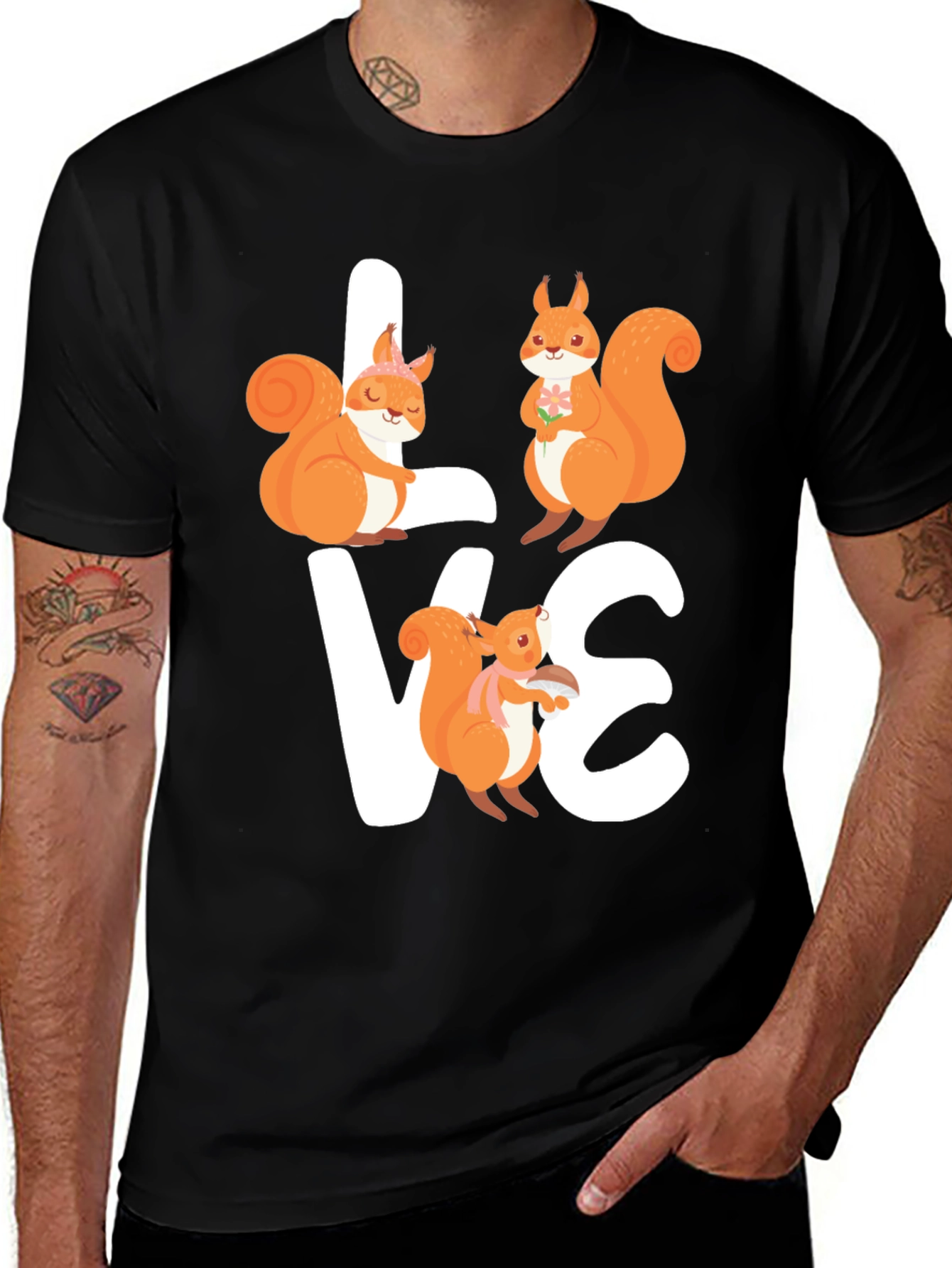 Variant 8 of Squirrel Love T-Shirt - Cute Graphic Tee