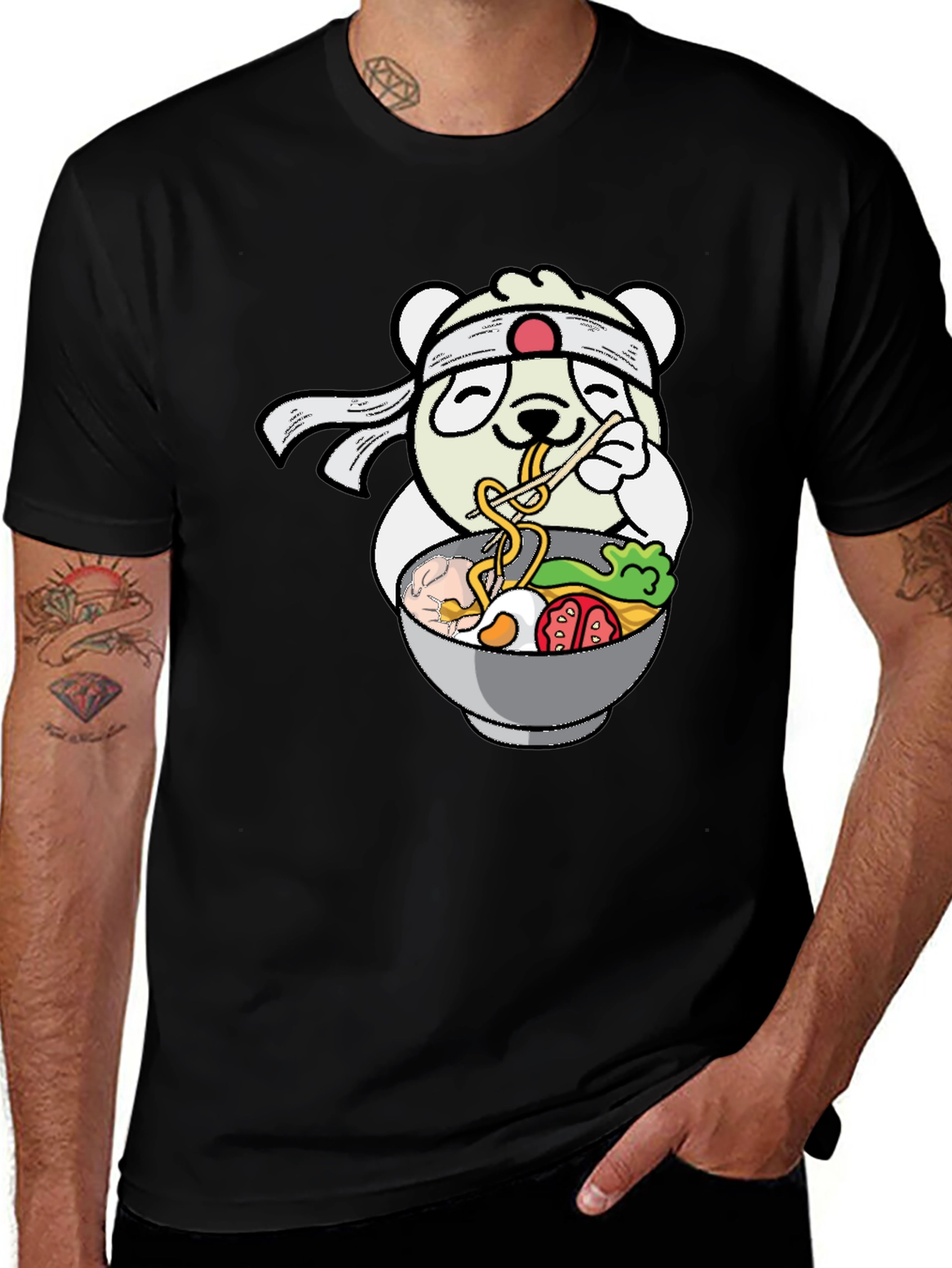 Variant 23 of Panda Ramen T-Shirt - Kawaii Noodle Lover Tee