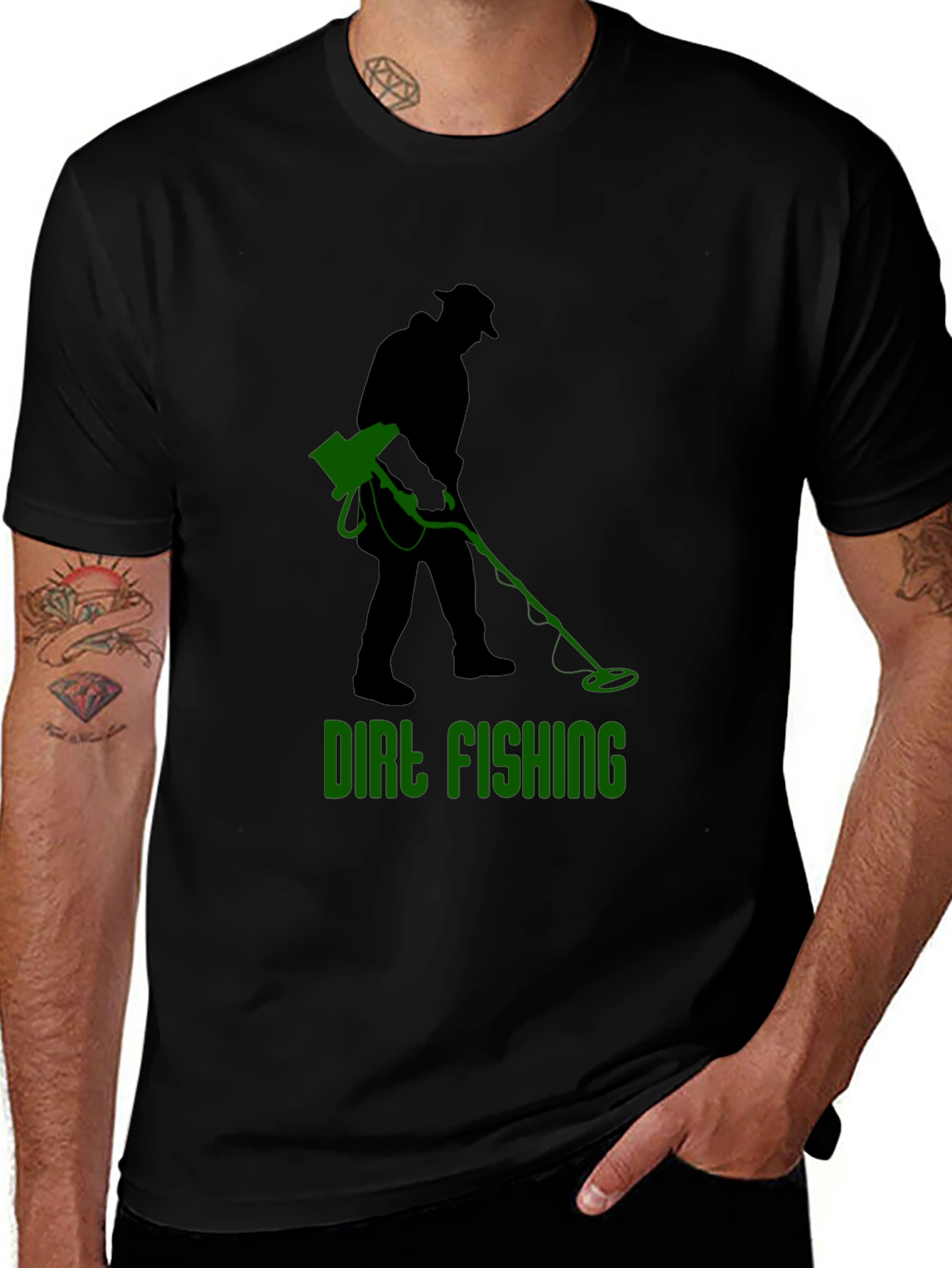 Variant 4 of Dirt Fishing T-Shirt - Metal Detecting Humor Tee