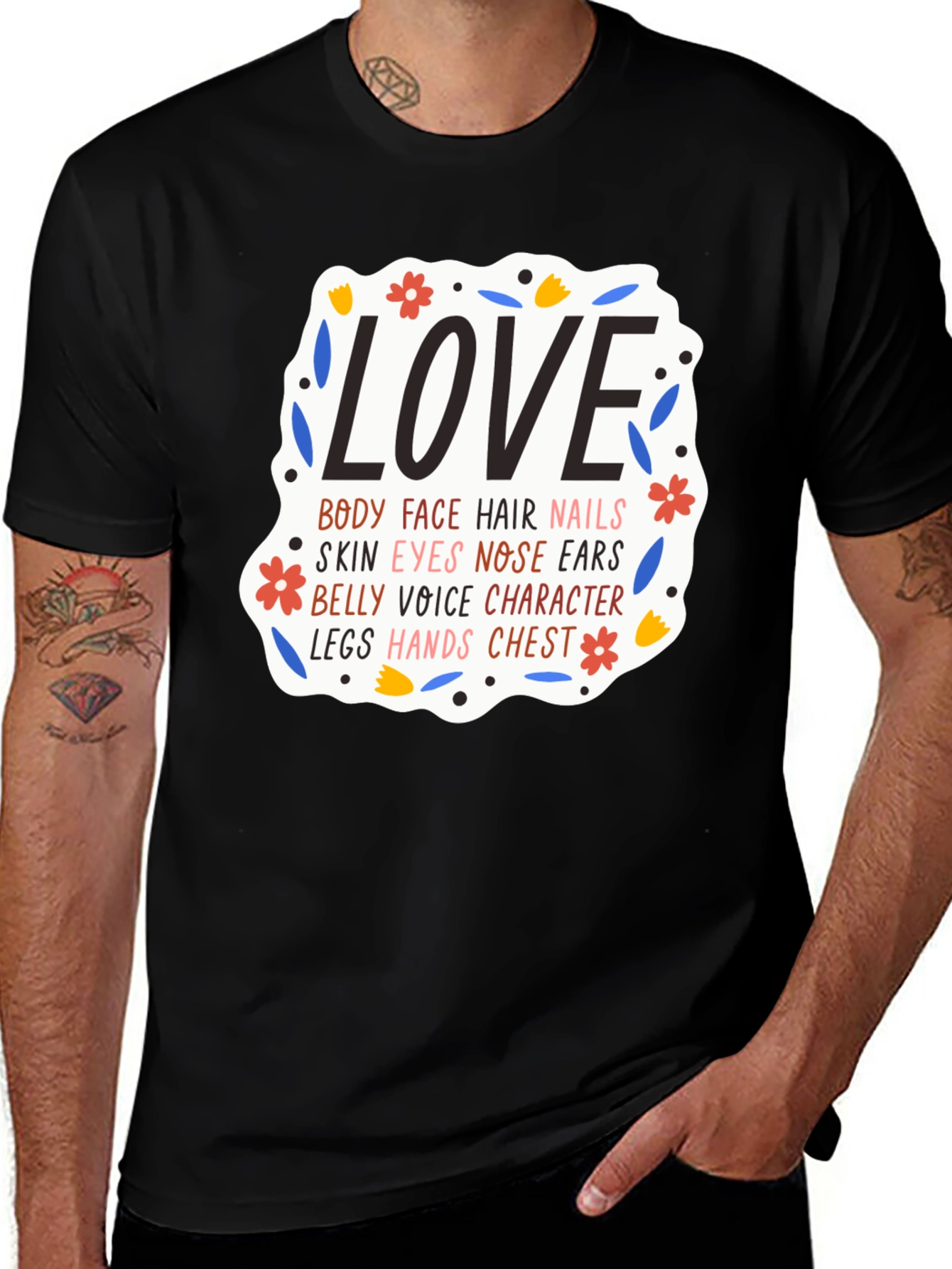 Variant 4 of Love Body Parts Graphic T-Shirt