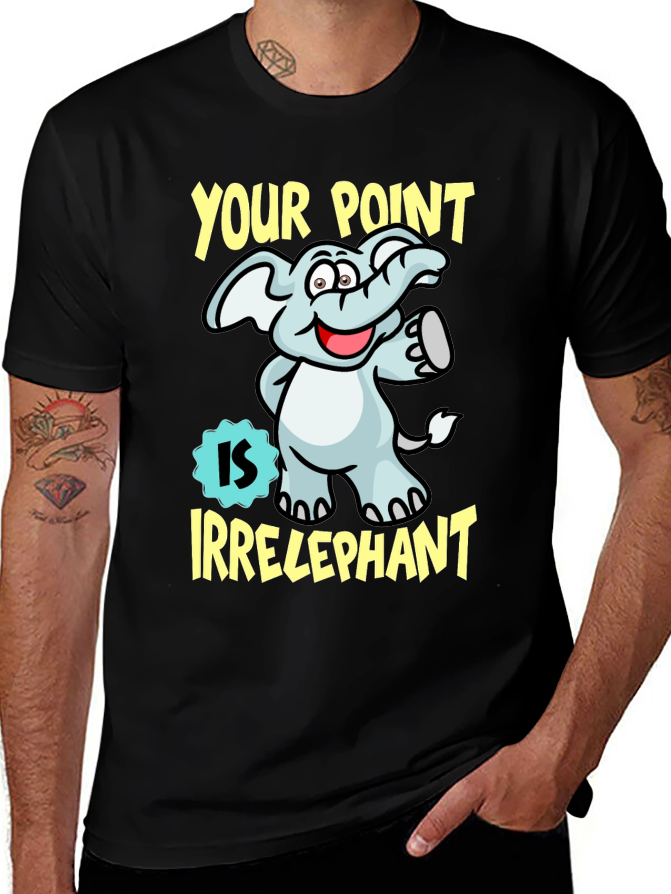 Variant 10 of Irrelephant Funny Graphic Tee