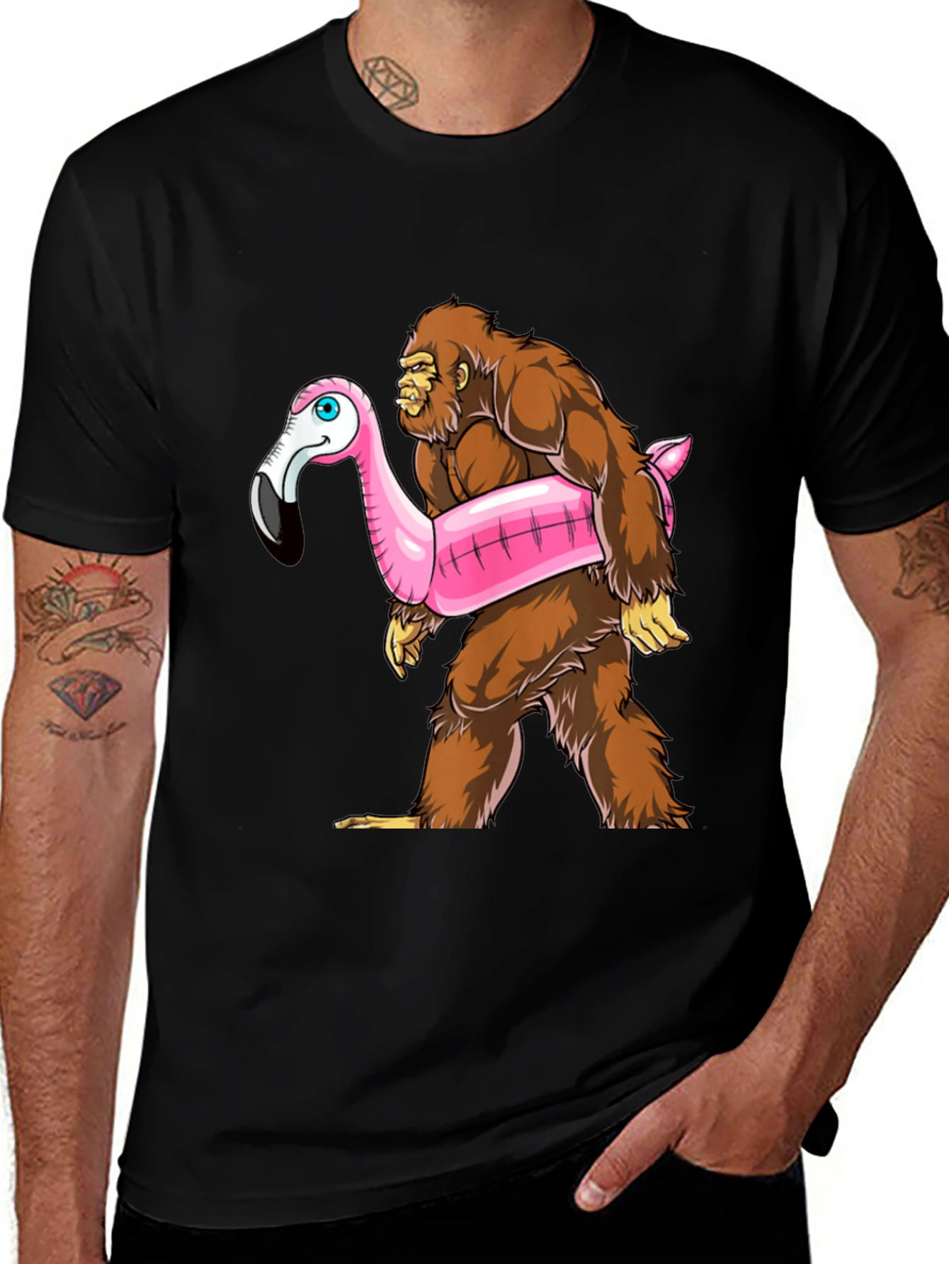Variant 18 of Bigfoot Flamingo Float T-Shirt