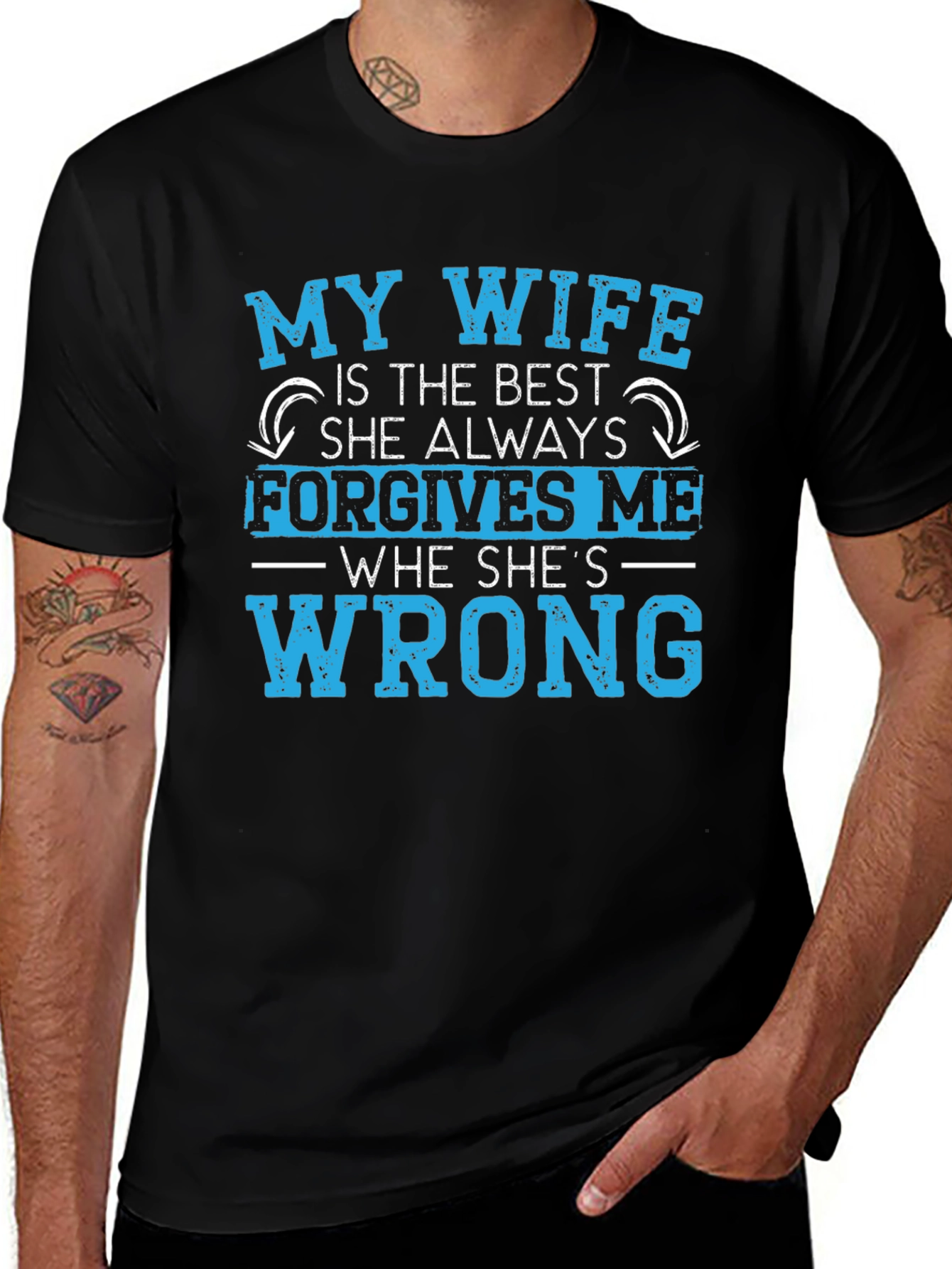 Funny Husband Shirt: My Wife Forgives Me