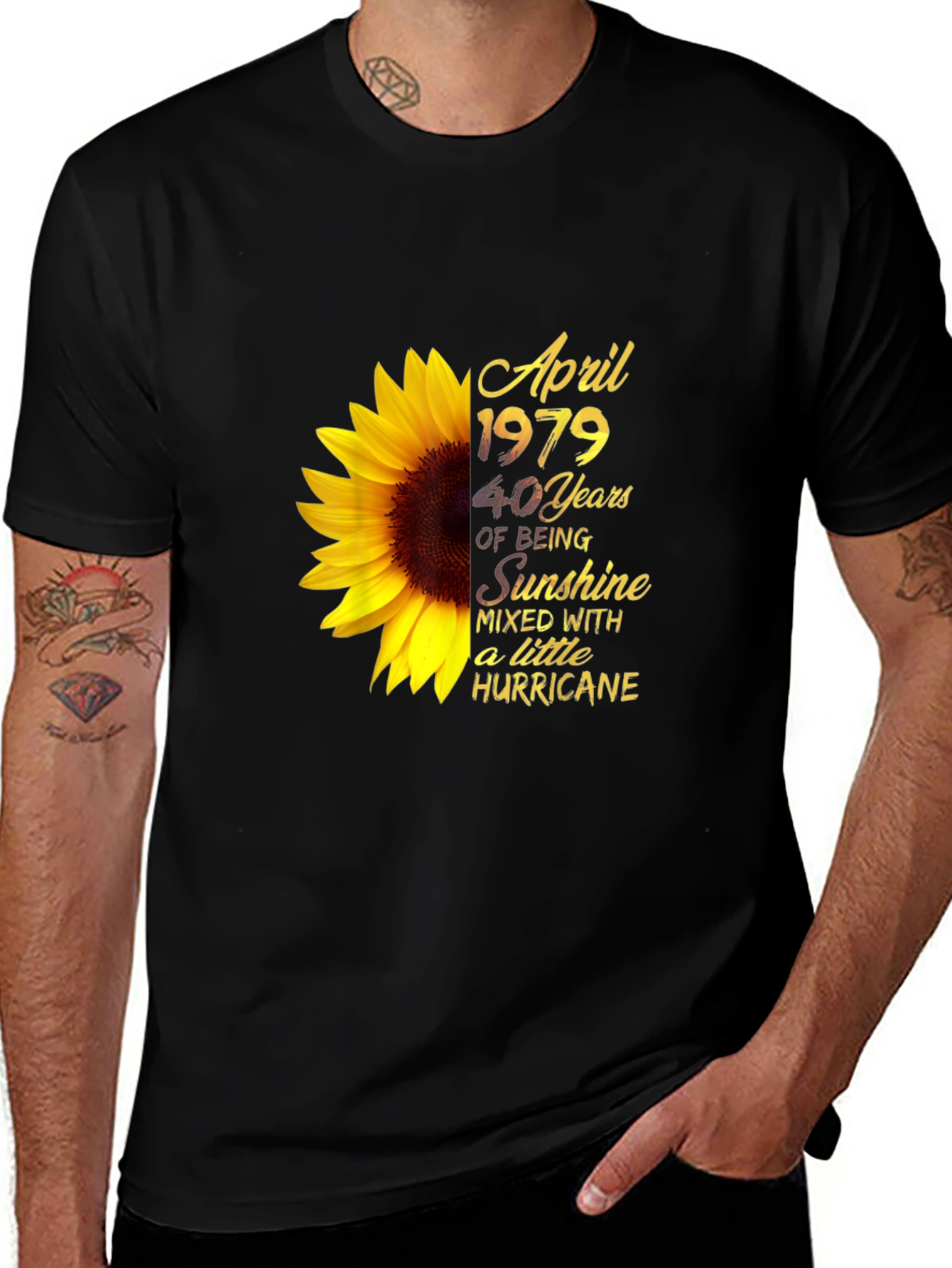 Variant 29 of April 1979 Sunflower Birthday T-Shirt