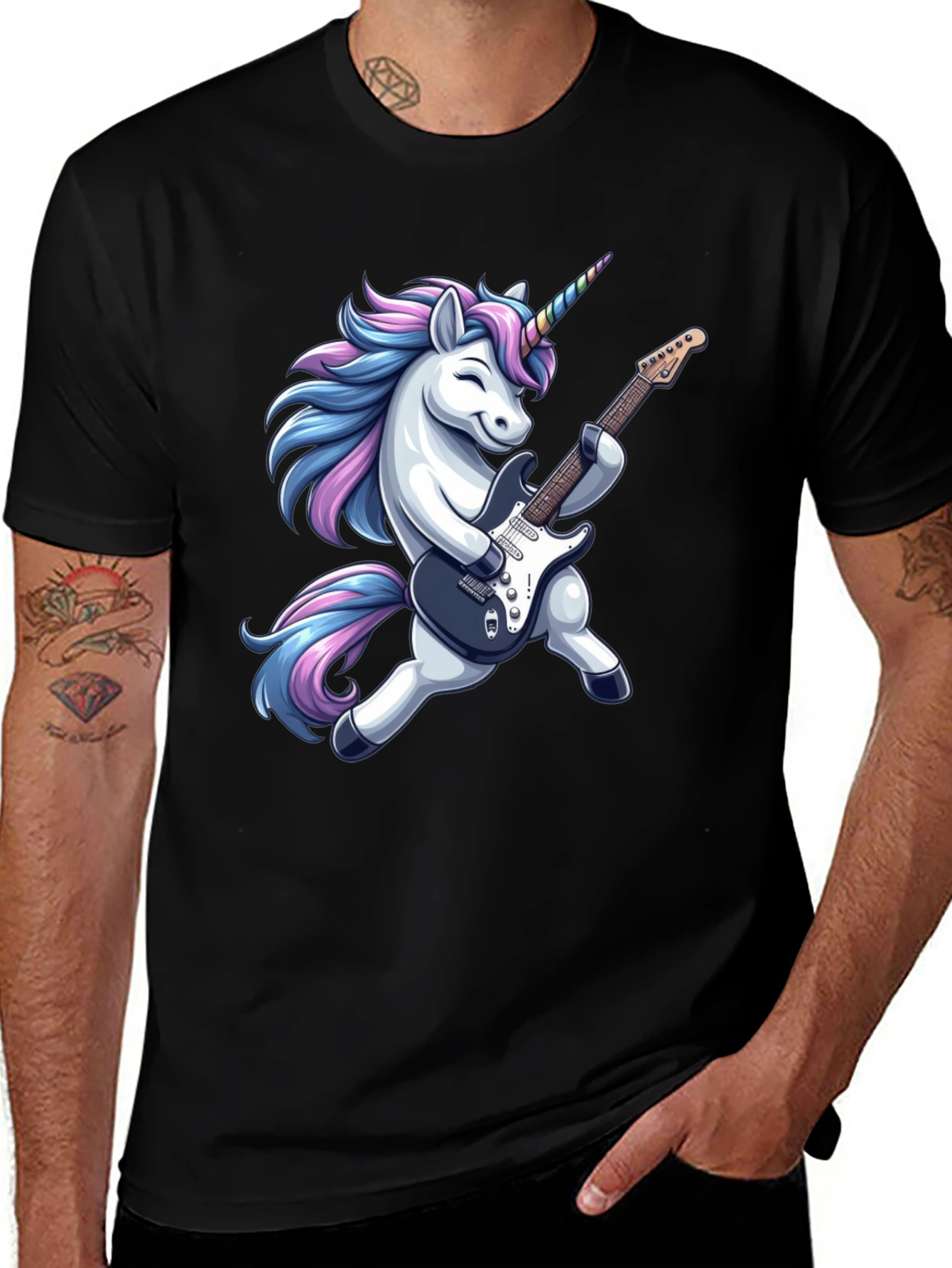 Variant 18 of Unicorn Guitarist Graphic T-Shirt