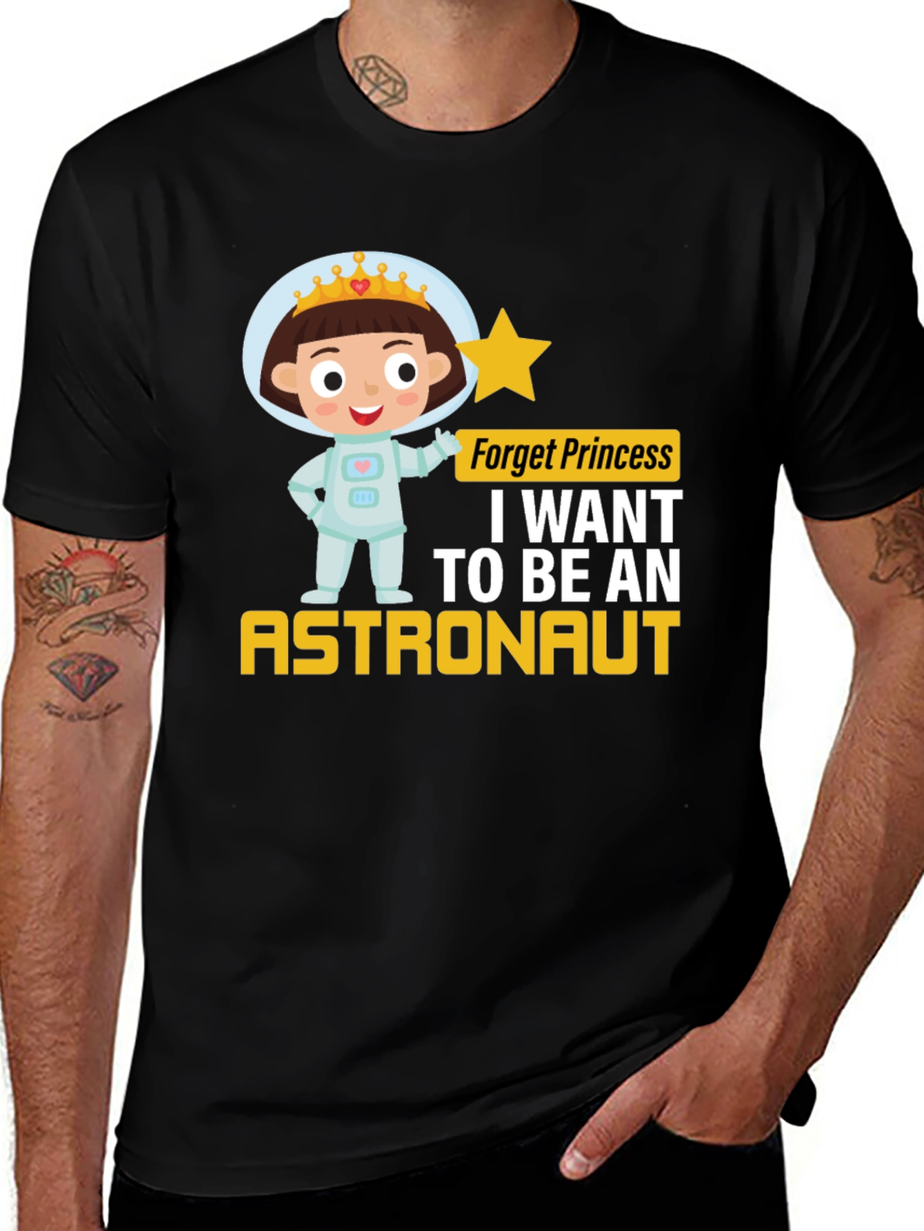 Girl Astronaut T-Shirt - Princess Astronaut