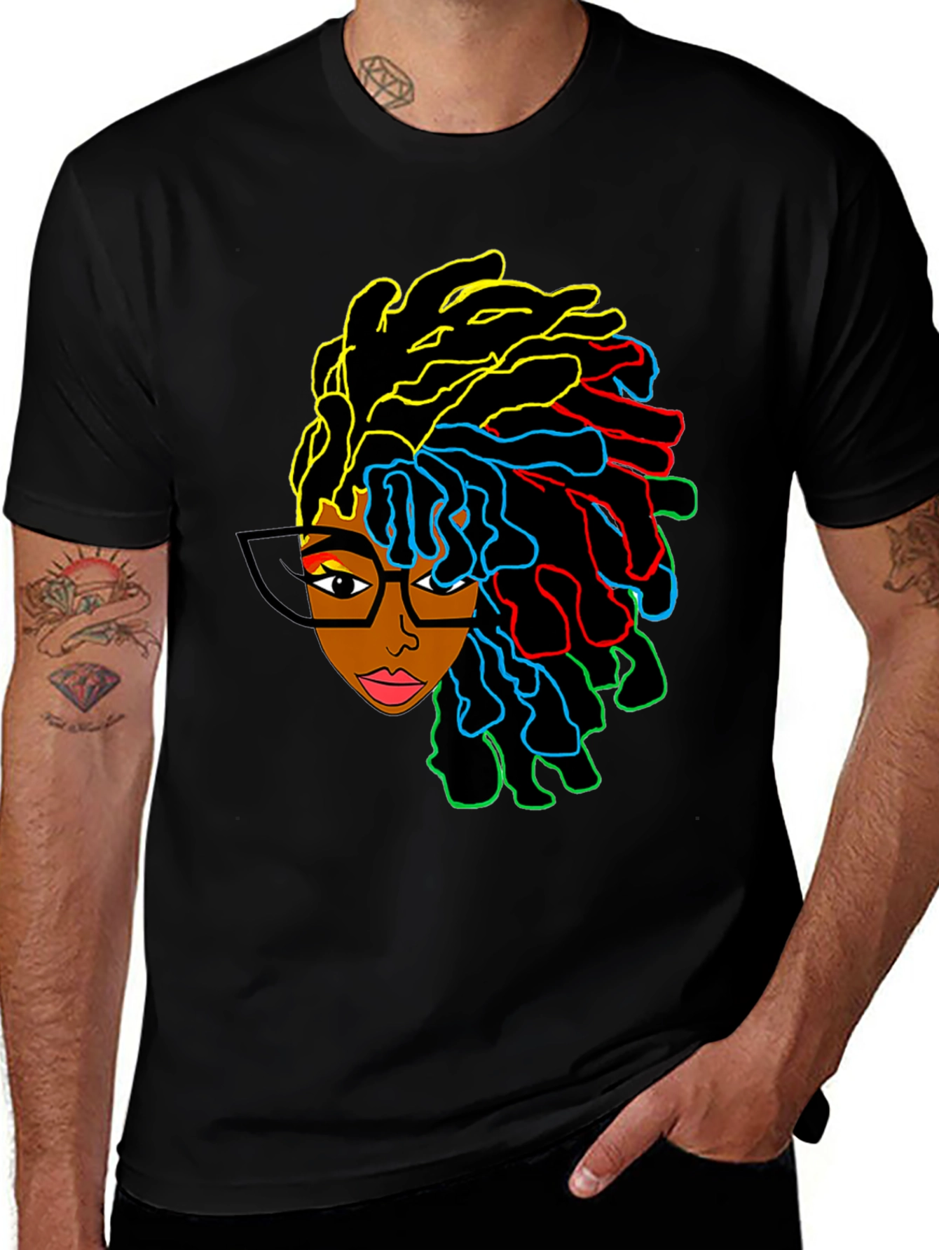 Variant 25 of Vibrant Afro Woman Graphic Tee