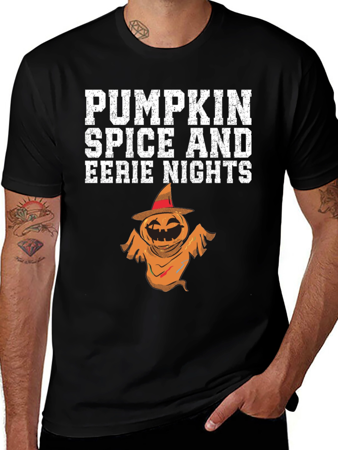 Pumpkin Spice & Eerie Nights Halloween T-Shirt