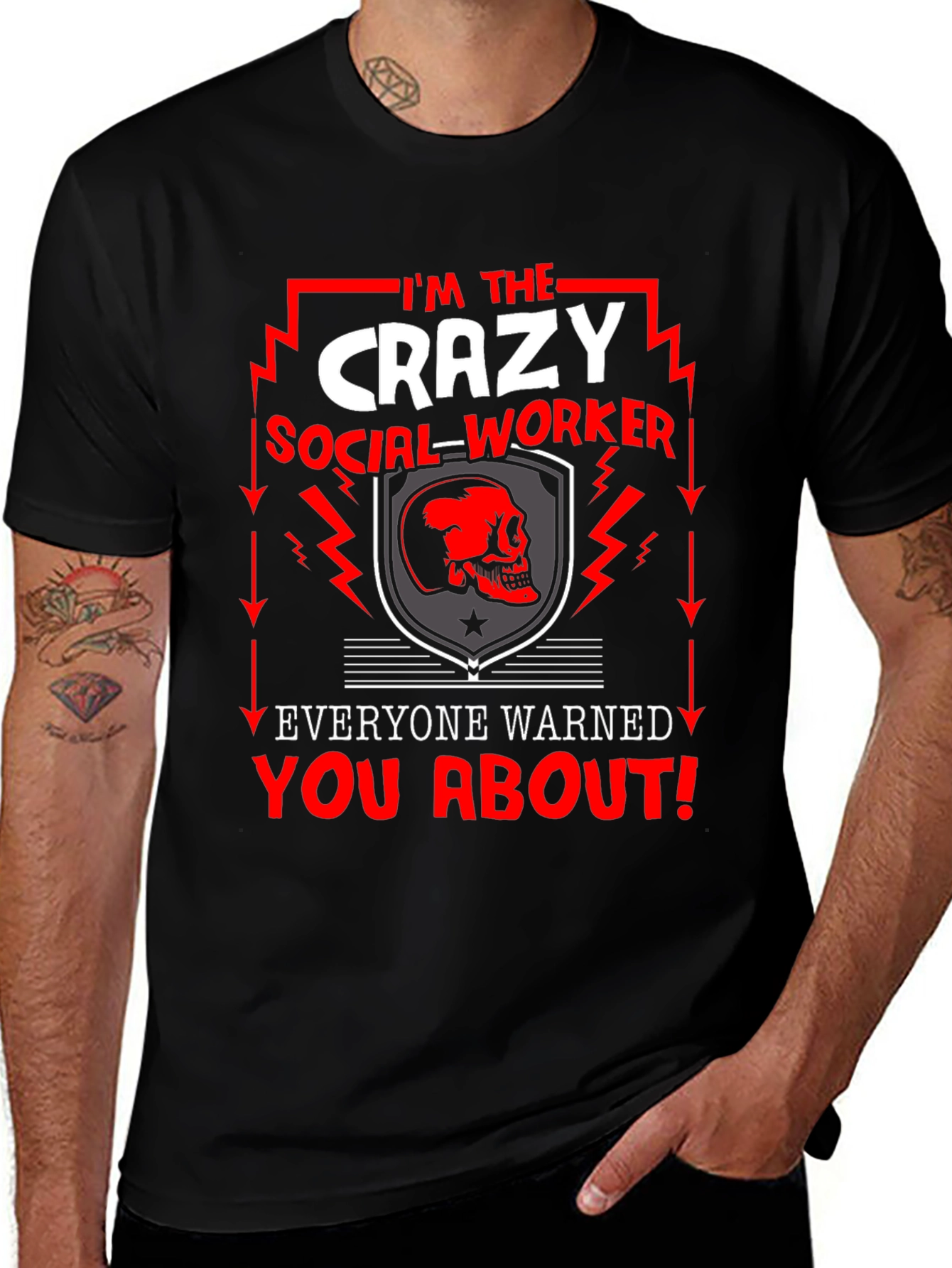 Variant 6 of Crazy Social Worker T-Shirt