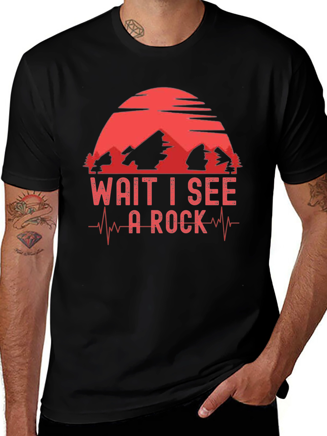 Variant 21 of Wait I See a Rock T-Shirt - Geologist Humor Tee