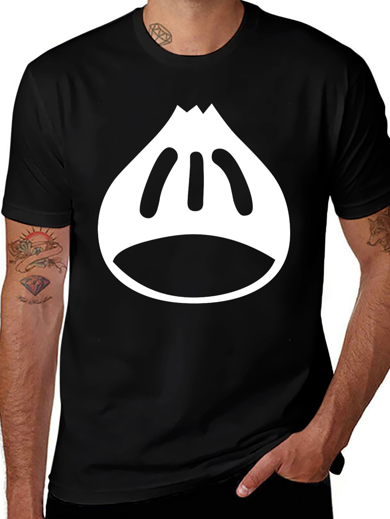 Variant 11 of Dumpling Graphic Tee - Black, Stylish & Comfortable