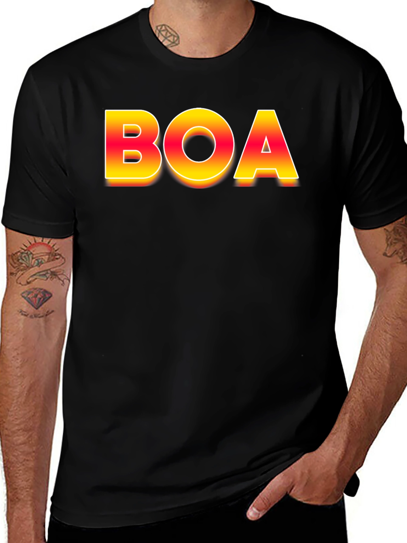 Variant 4 of BOA Graphic Black T-Shirt