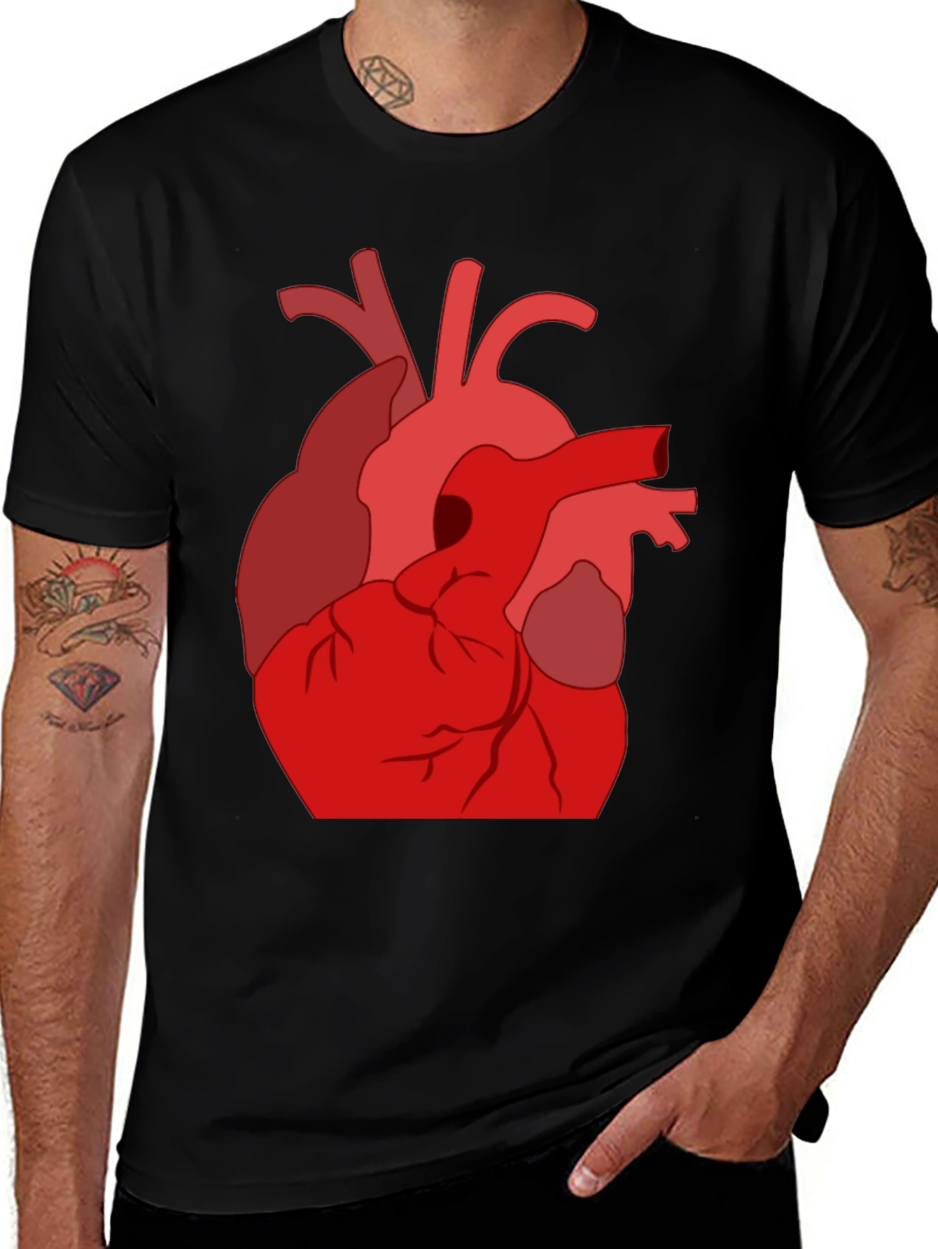 Variant 19 of Anatomical Heart Graphic T-Shirt - Unique Design