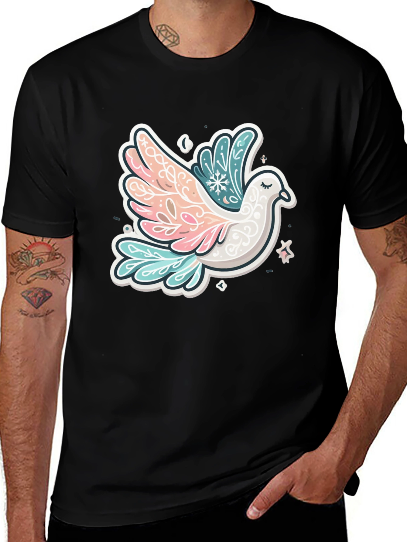 Variant 4 of Peace Dove Graphic Tee - Stylish Comfort