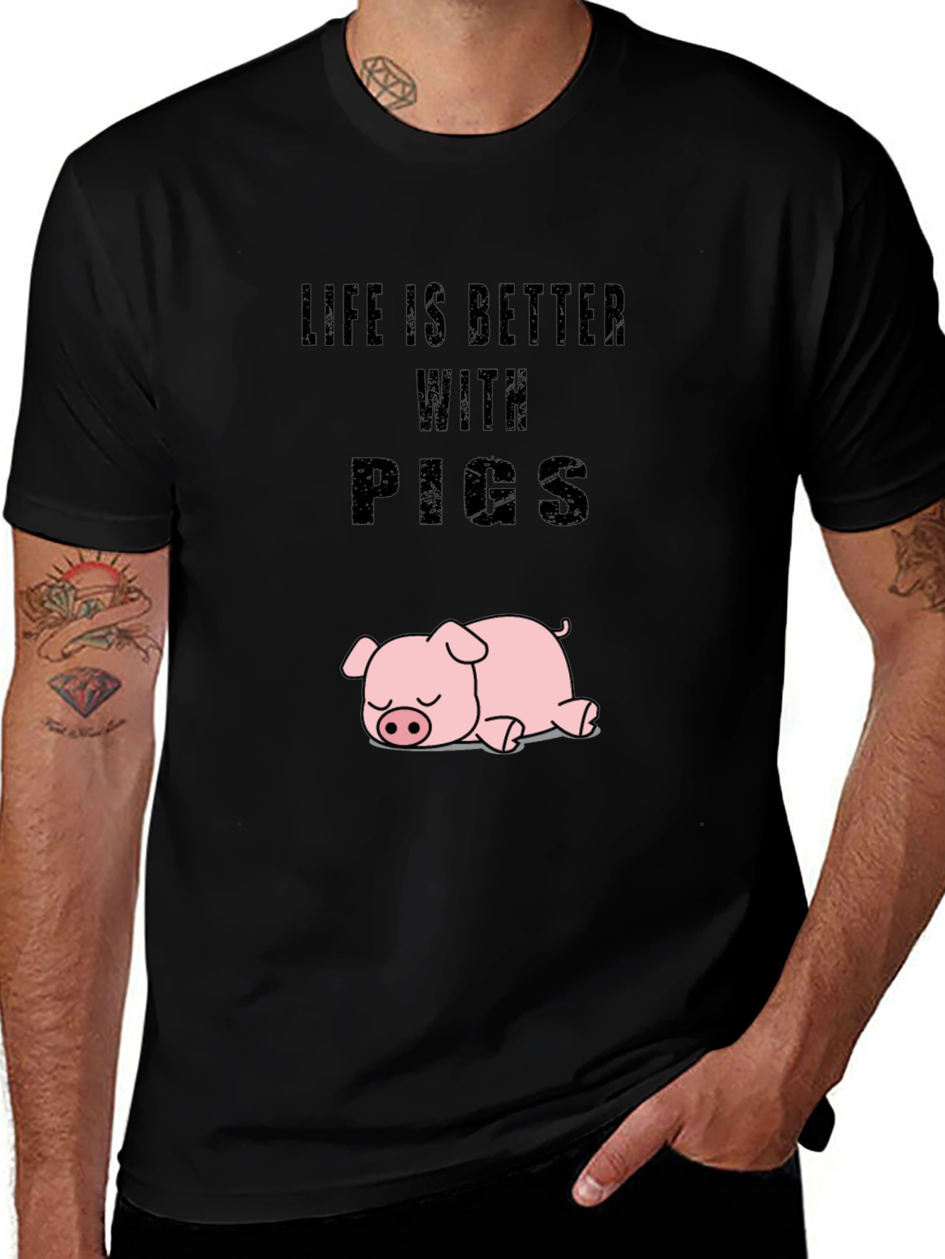 Variant 10 of Life is Better with Pigs Graphic T-Shirt