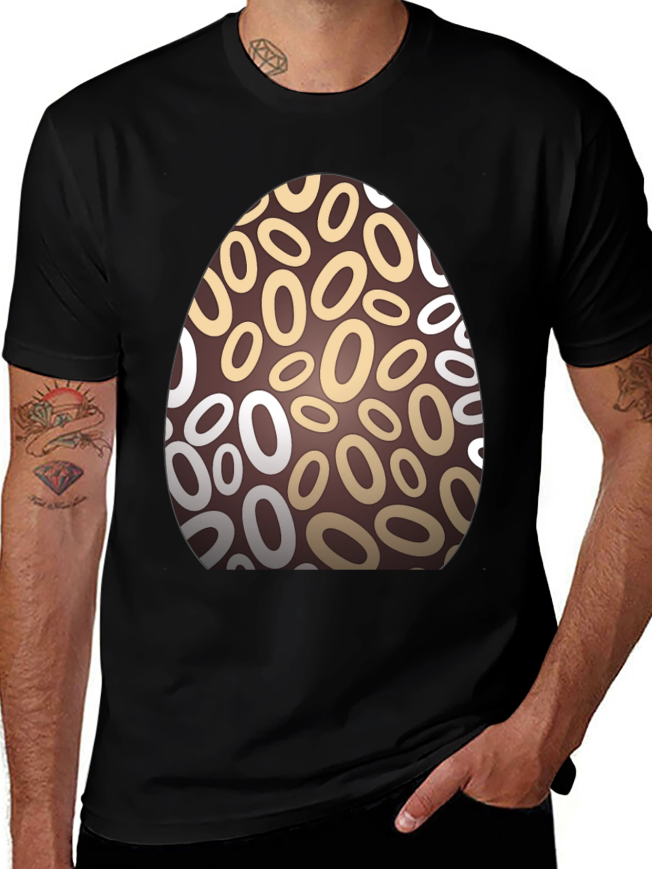 Variant 7 of Easter Egg Donut Pattern T-Shirt