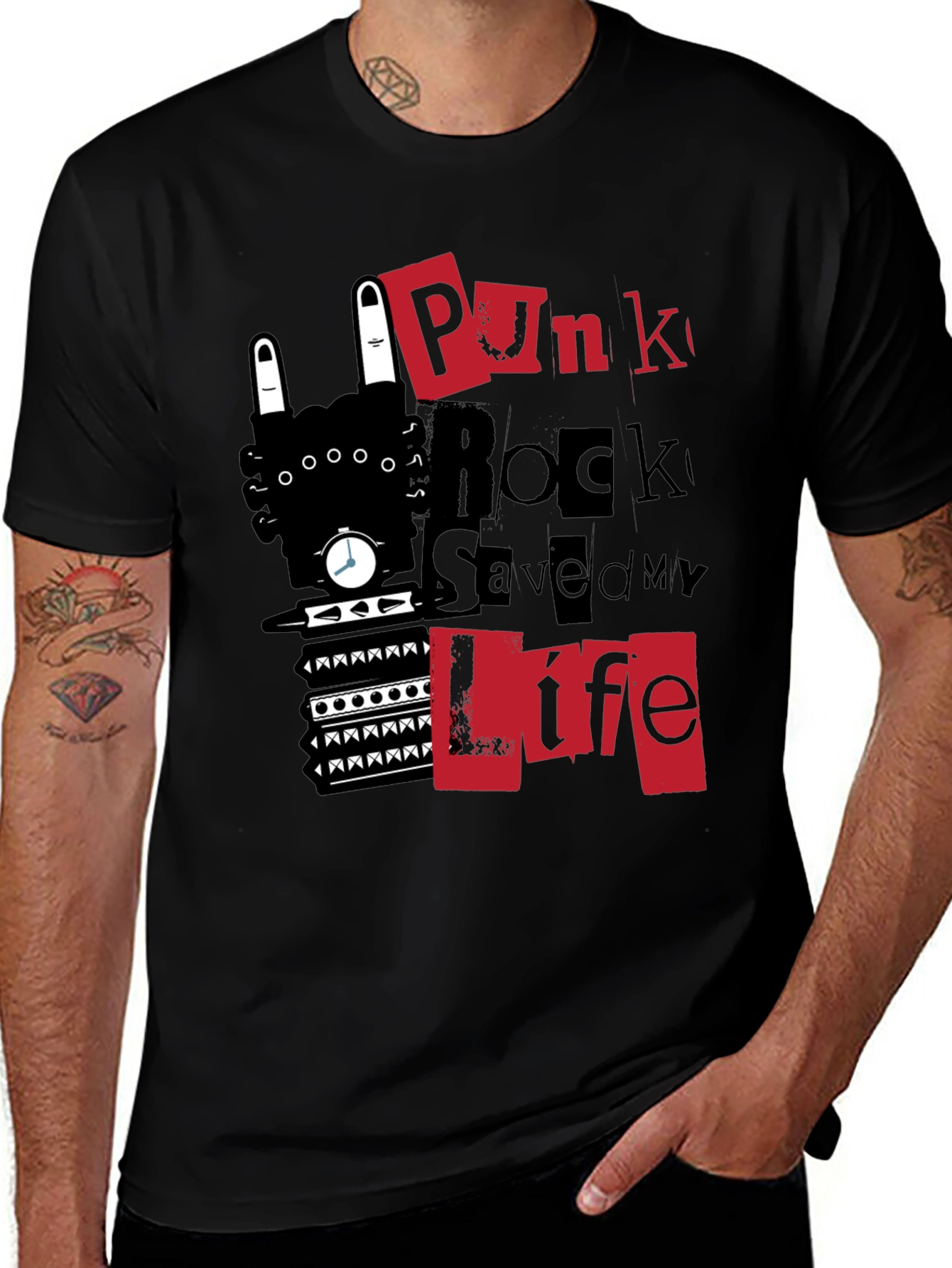 Variant 15 of Punk Rock Saved My Life Graphic Tee