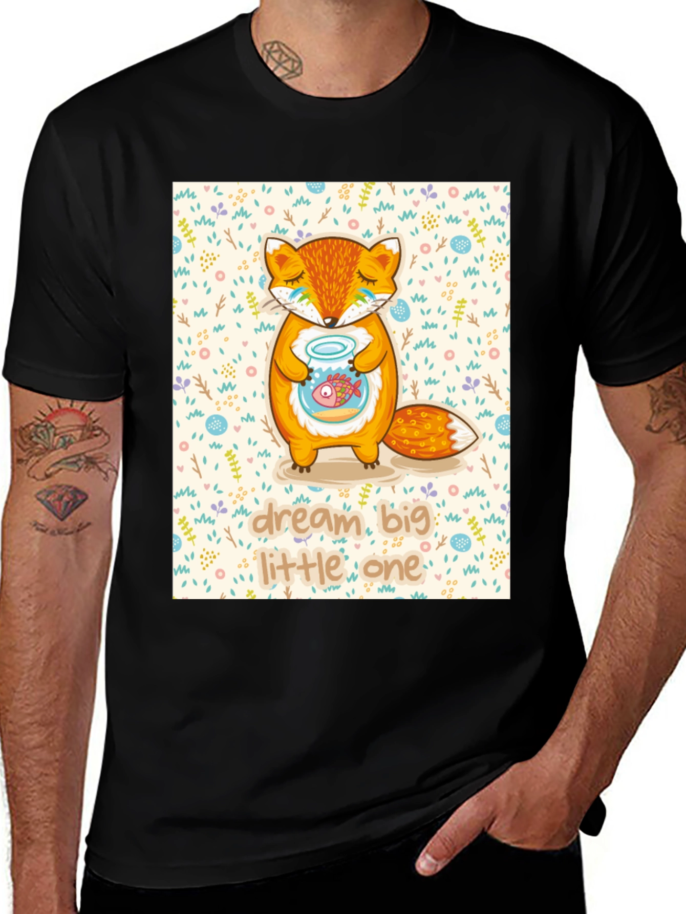 Variant 29 of Dream Big Little One Fox Graphic Tee