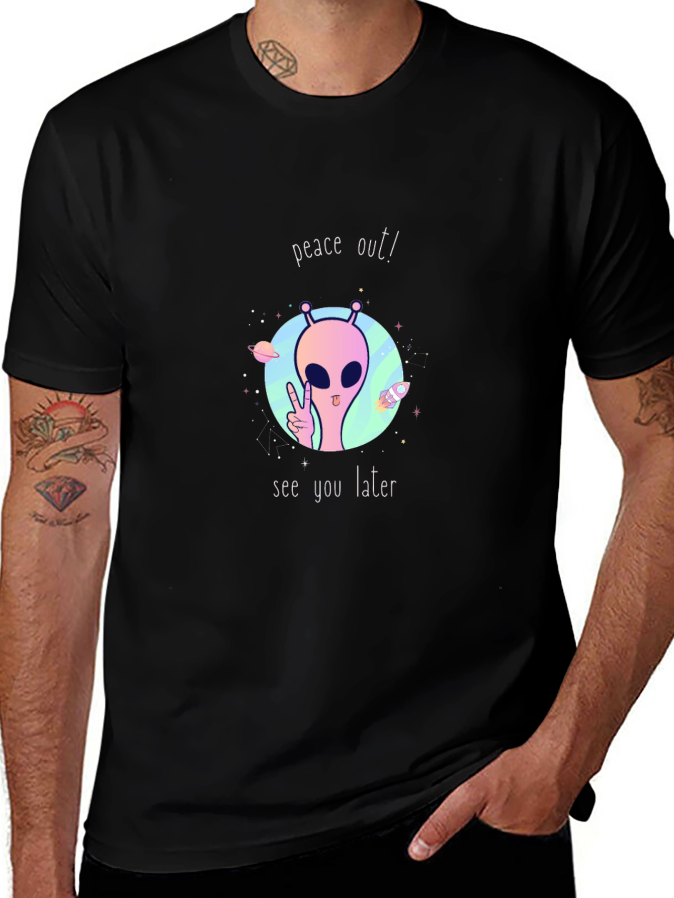 Variant 27 of Peace Out Alien Graphic Tee
