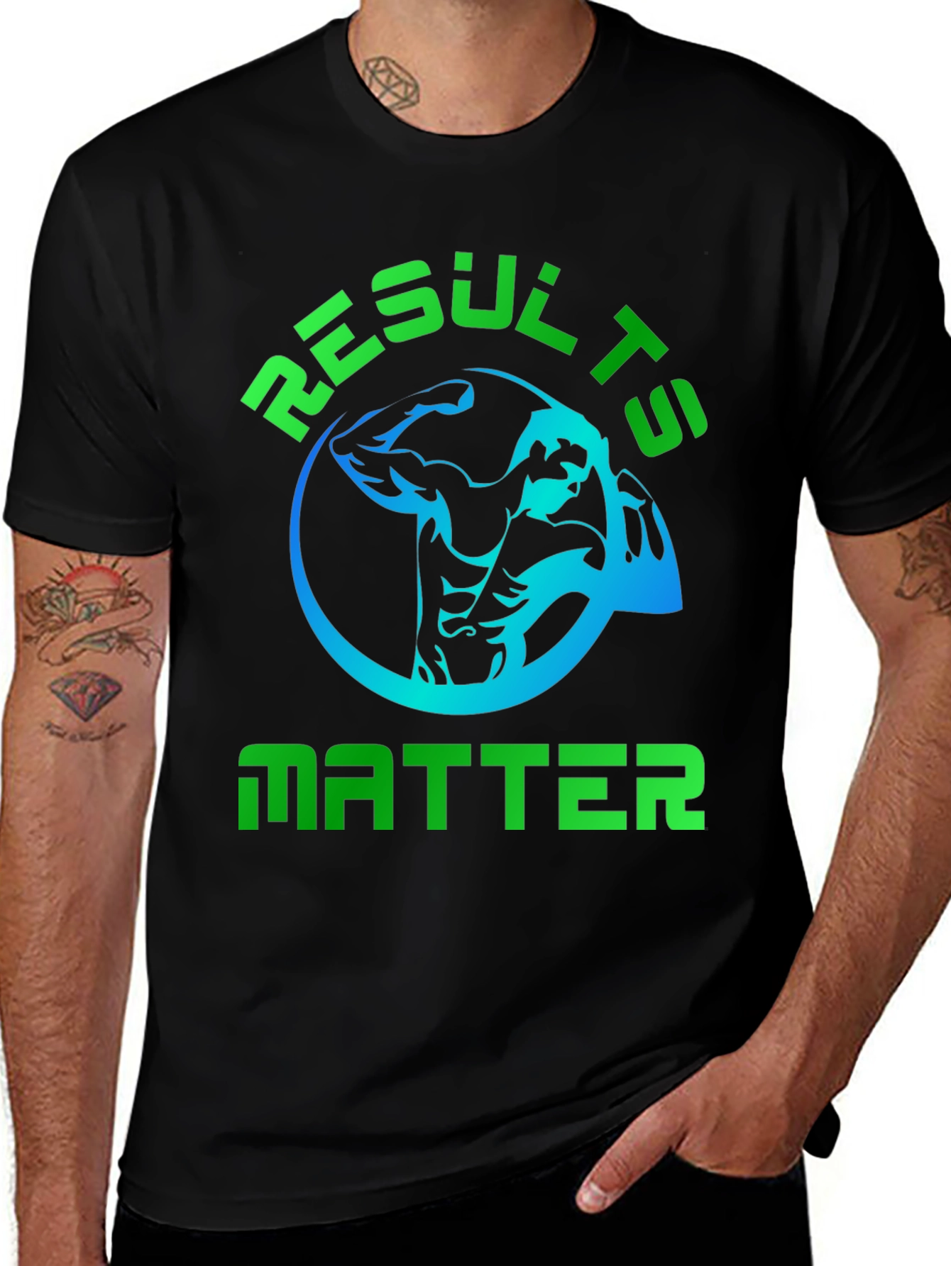 Results Matter Graphic T-Shirt Gym Fitness
