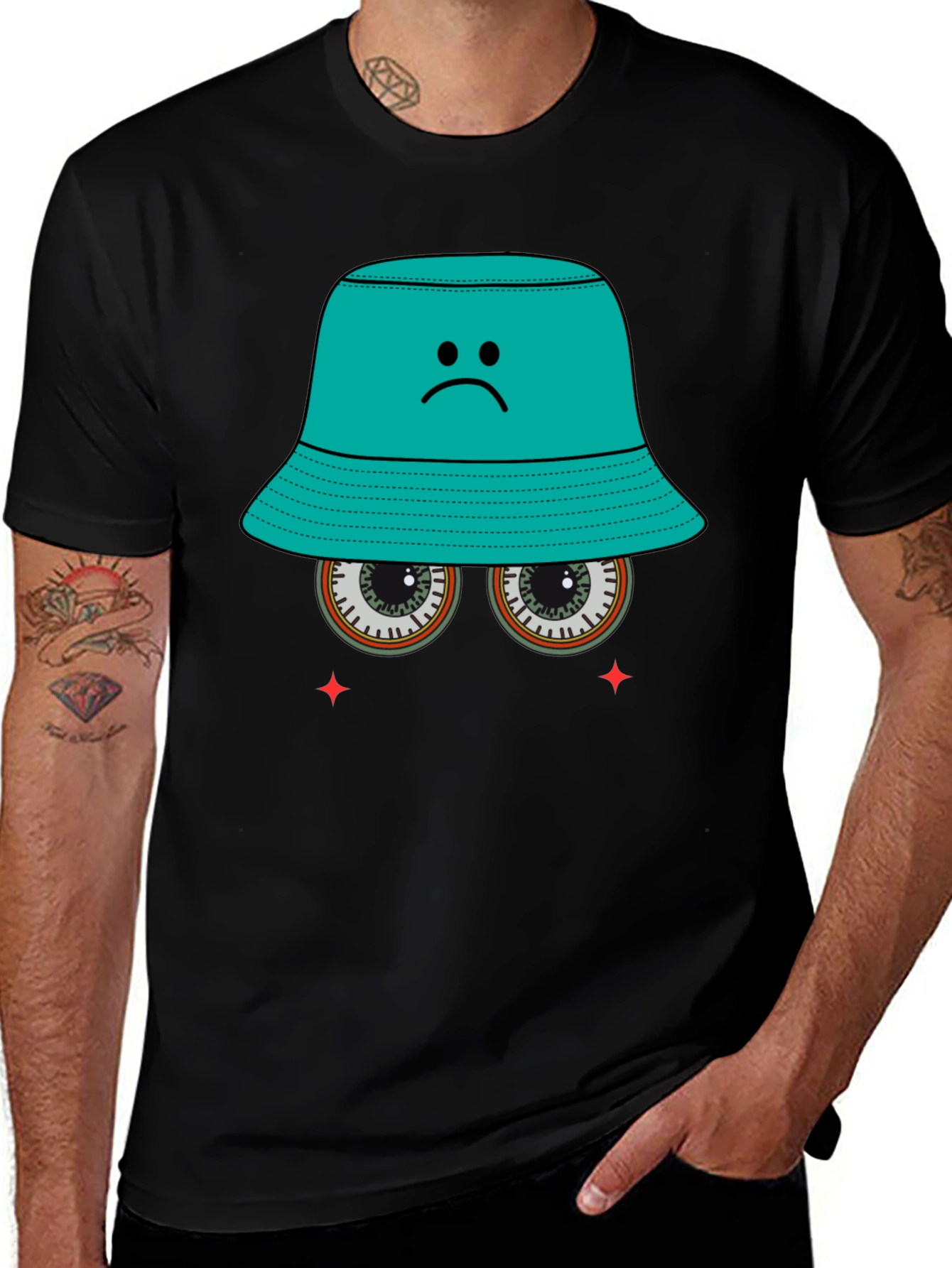 Variant 4 of Sad Bucket Hat Eyes T-Shirt