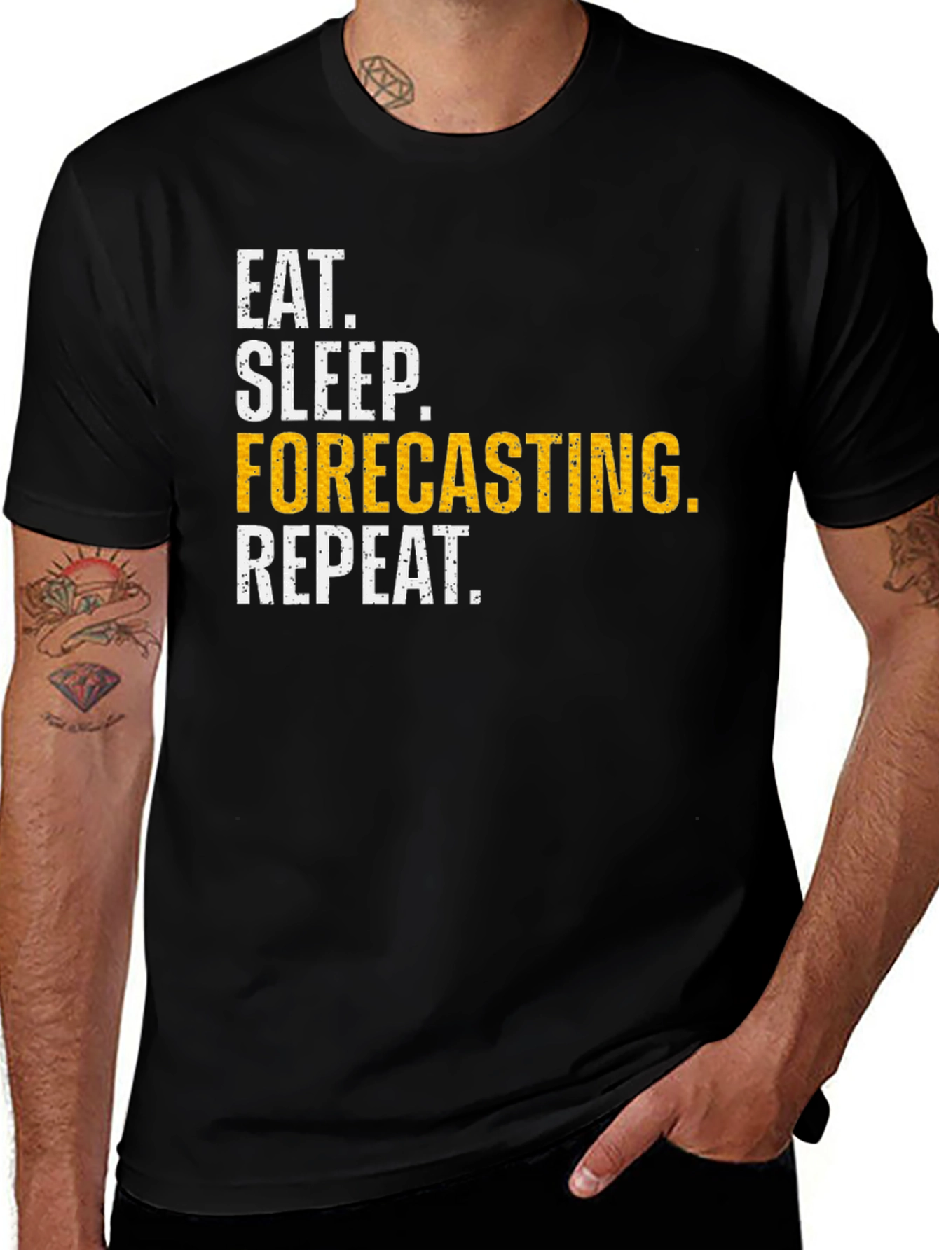 Variant 8 of Eat Sleep Forecasting Repeat Funny T-Shirt