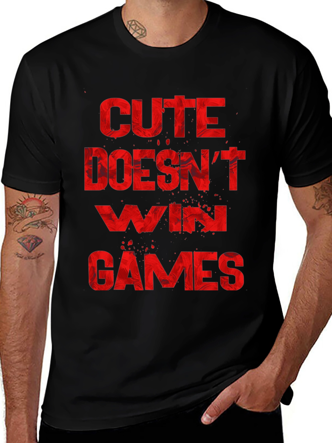 Variant 25 of Cute Doesn't Win Games Graphic Tee
