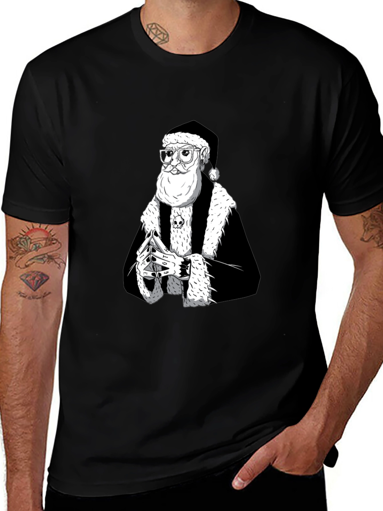 Variant 22 of Edgy Santa T-Shirt