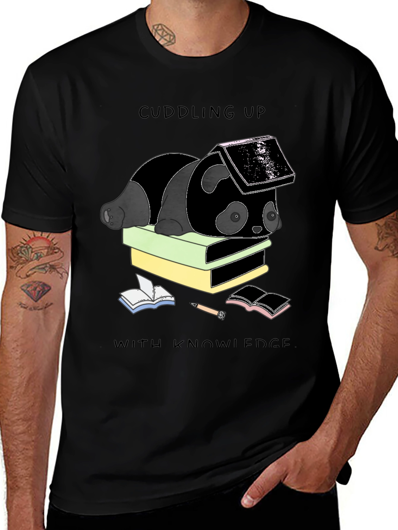 Variant 24 of Cuddling Up With Knowledge T-Shirt