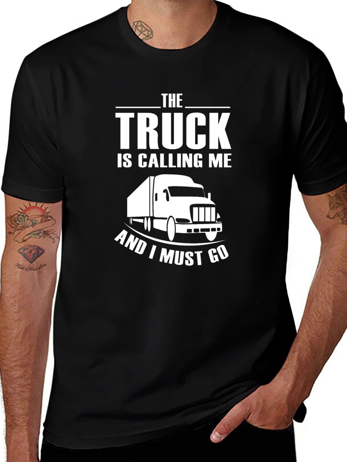Variant 6 of Truck Driver T-Shirt - The Truck Is Calling Me Tee