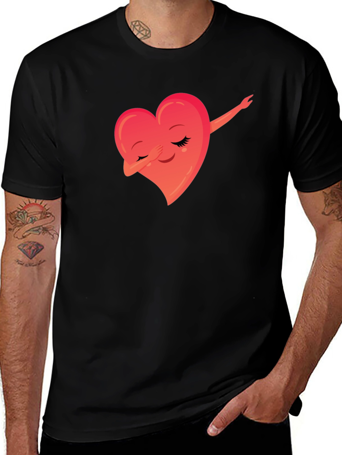 Variant 24 of Dabbing Heart Graphic Tee - Soft & Stylish