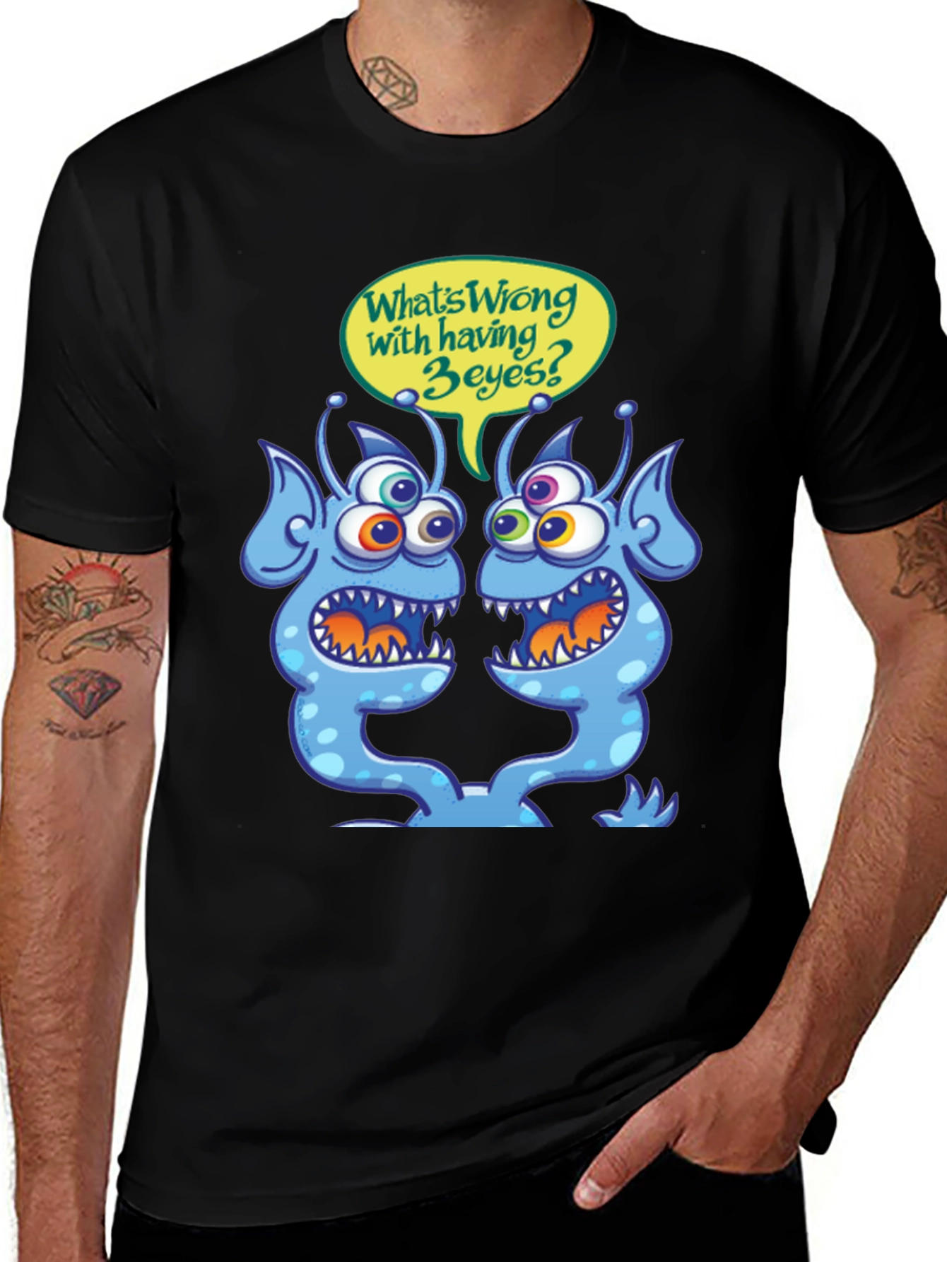 Variant 21 of 3-Eyed Alien T-Shirt - Funny Graphic Tee