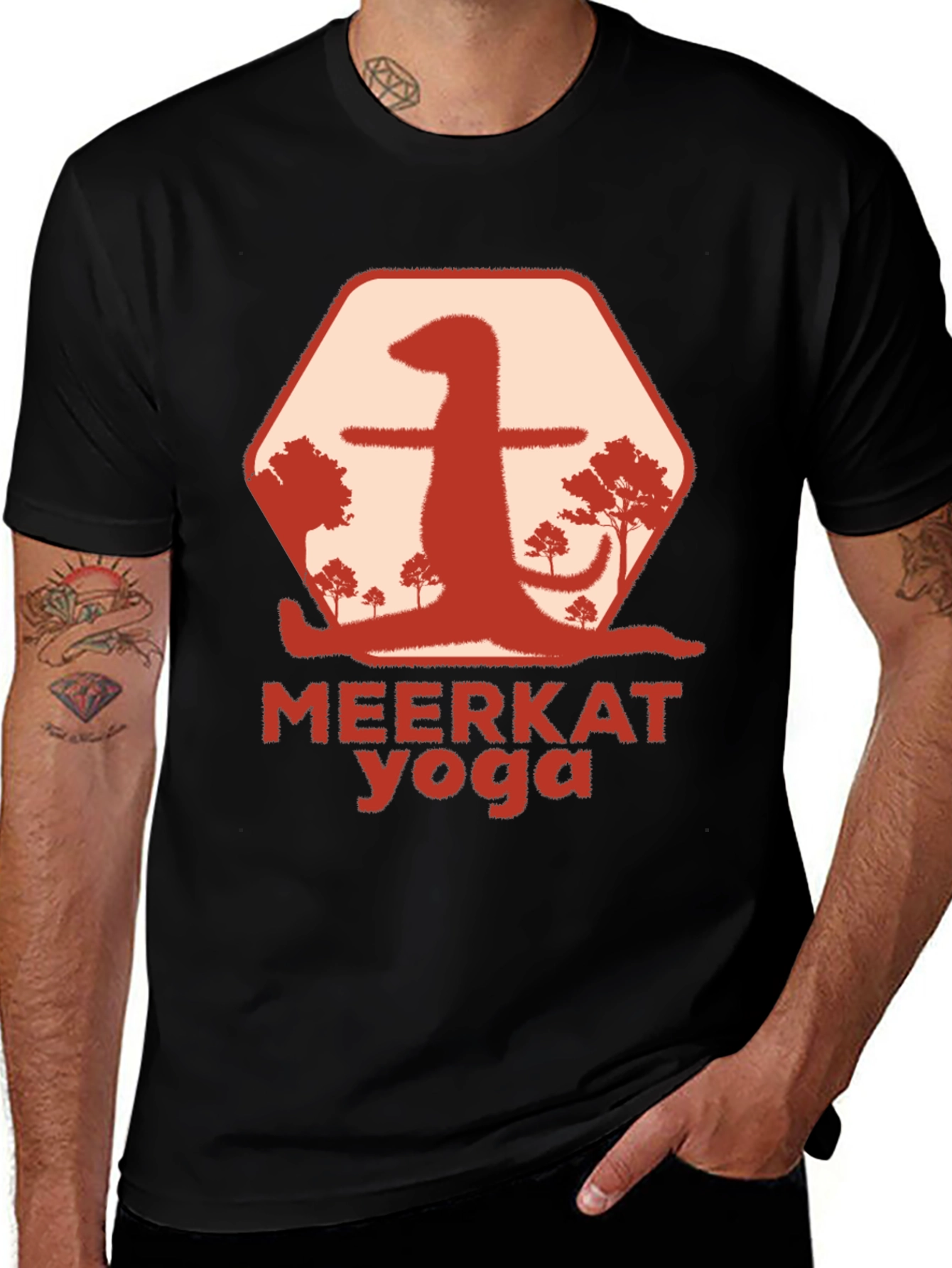 Variant 12 of Meerkat Yoga Graphic T-Shirt - Unique Animal Design
