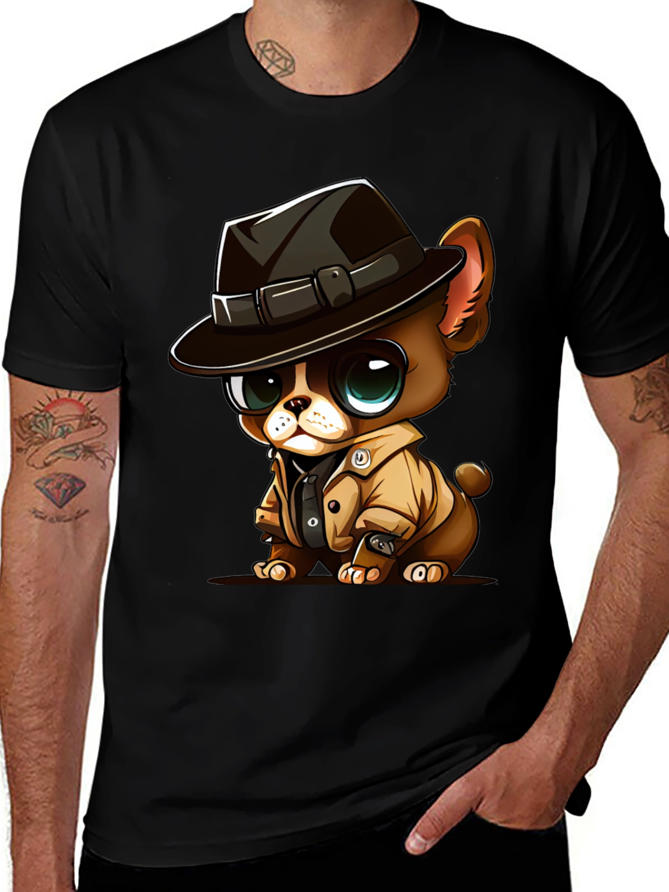 Variant 29 of Cartoon Dog Detective Graphic T-Shirt