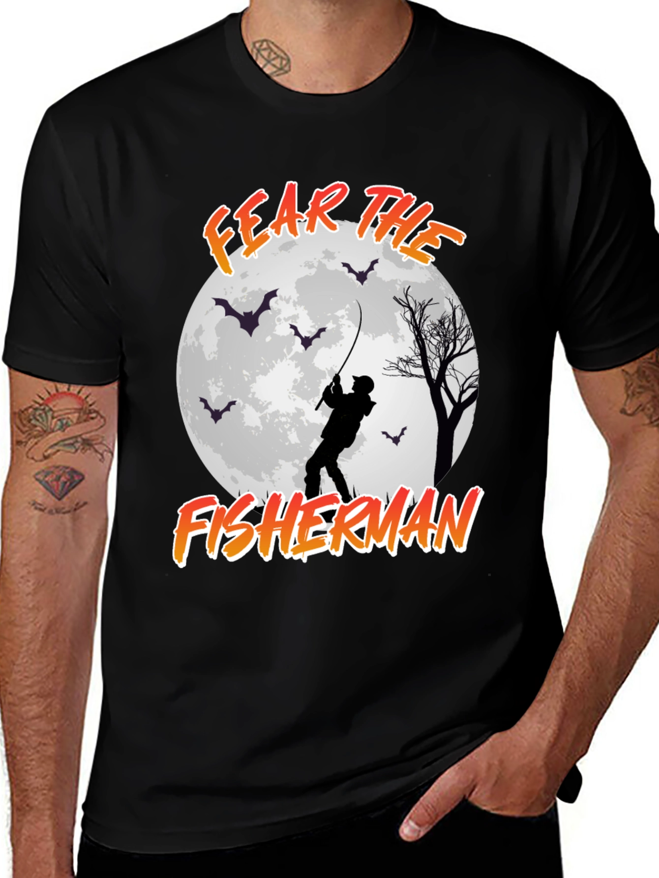 Variant 18 of Fear the Fisherman Graphic Tee - Halloween Fishing Shirt